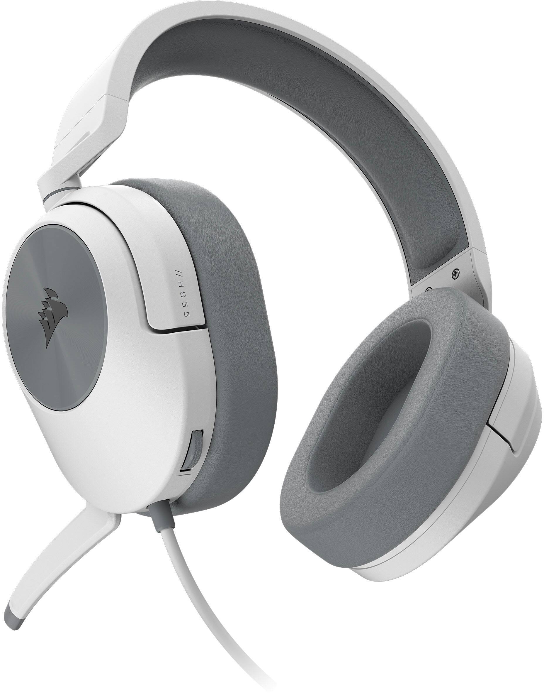 Alt View 15. CORSAIR - HS55 STEREO Wired Gaming Headset for PC, PS5, and PS4 - White.