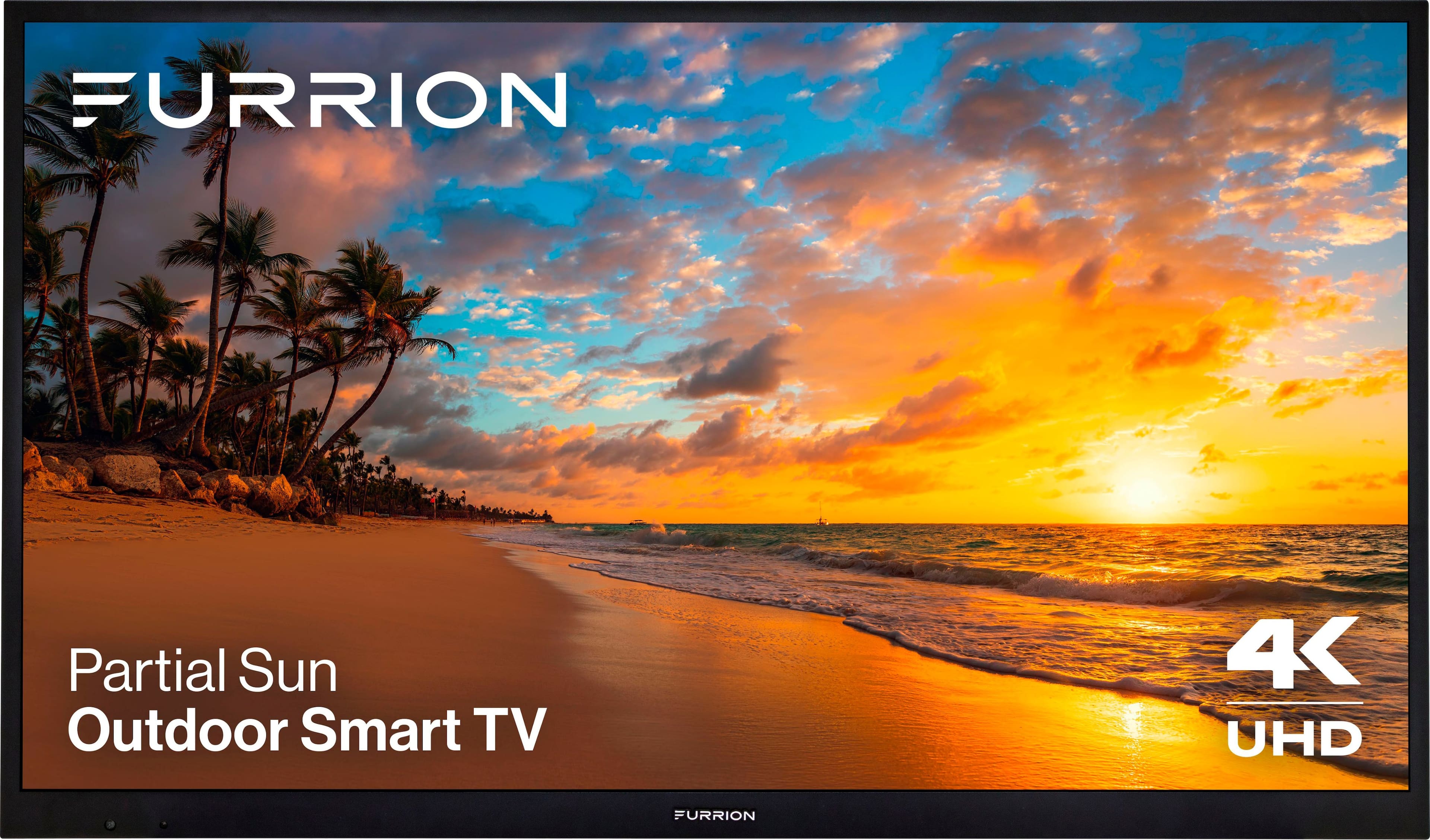 Front. Furrion - Aurora 50" Partial Sun Smart 4K UHD LED Outdoor TV - Black.