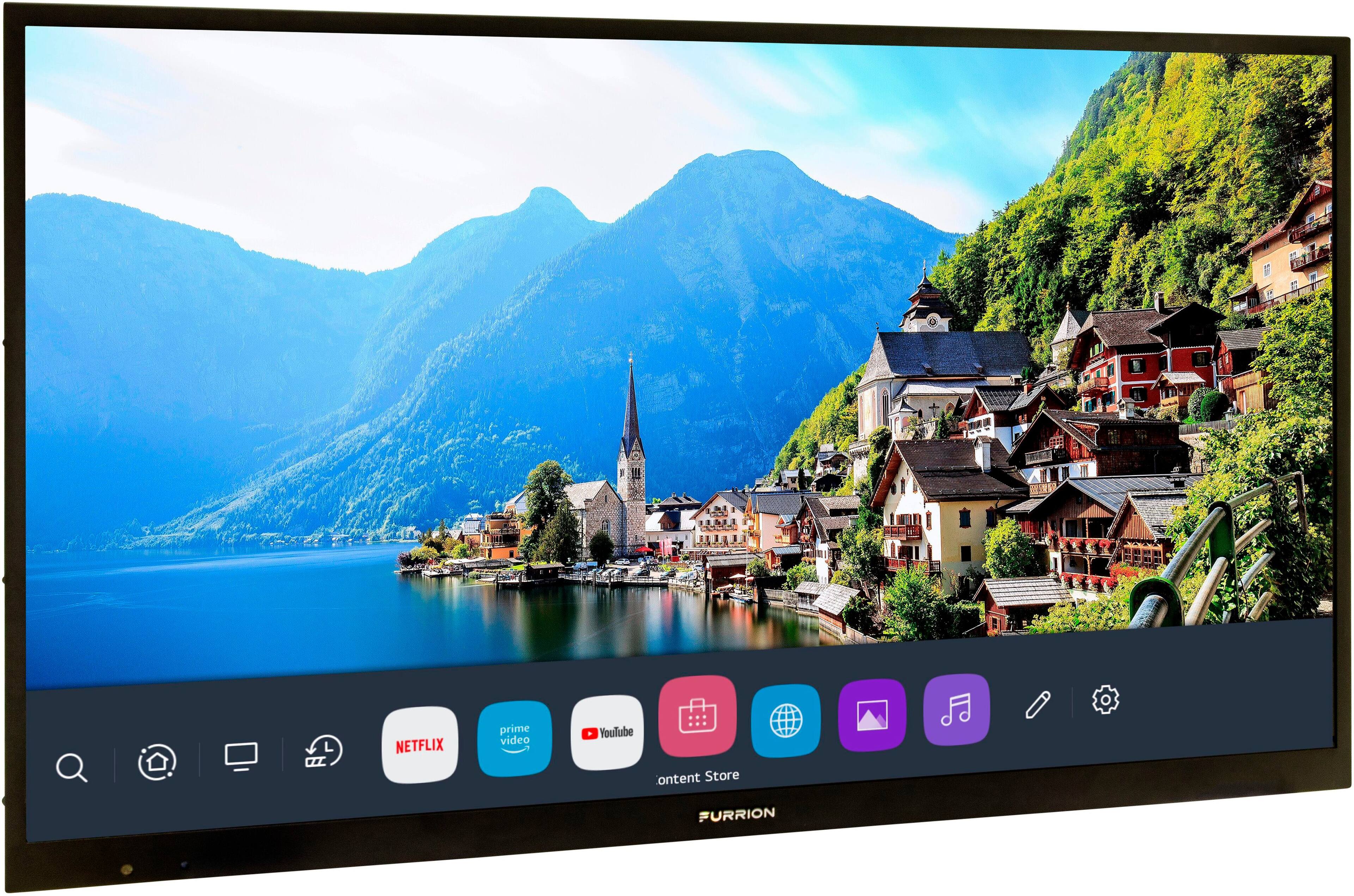 Angle. Furrion - Aurora 55" Partial Sun Smart 4K UHD LED Outdoor TV - Black.