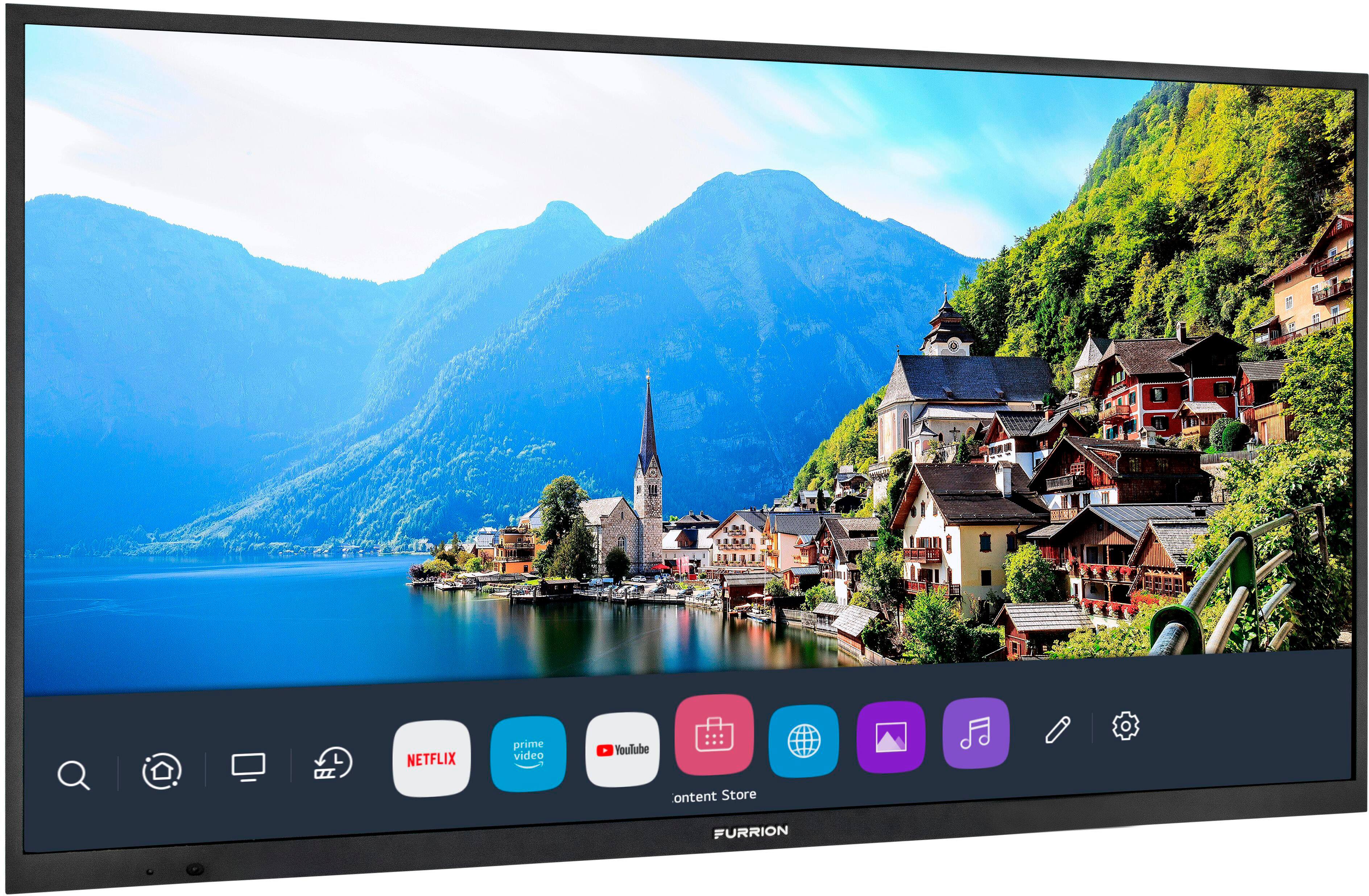 Angle. Furrion - Aurora 65" Partial Sun Smart 4K UHD LED Outdoor TV - Black.
