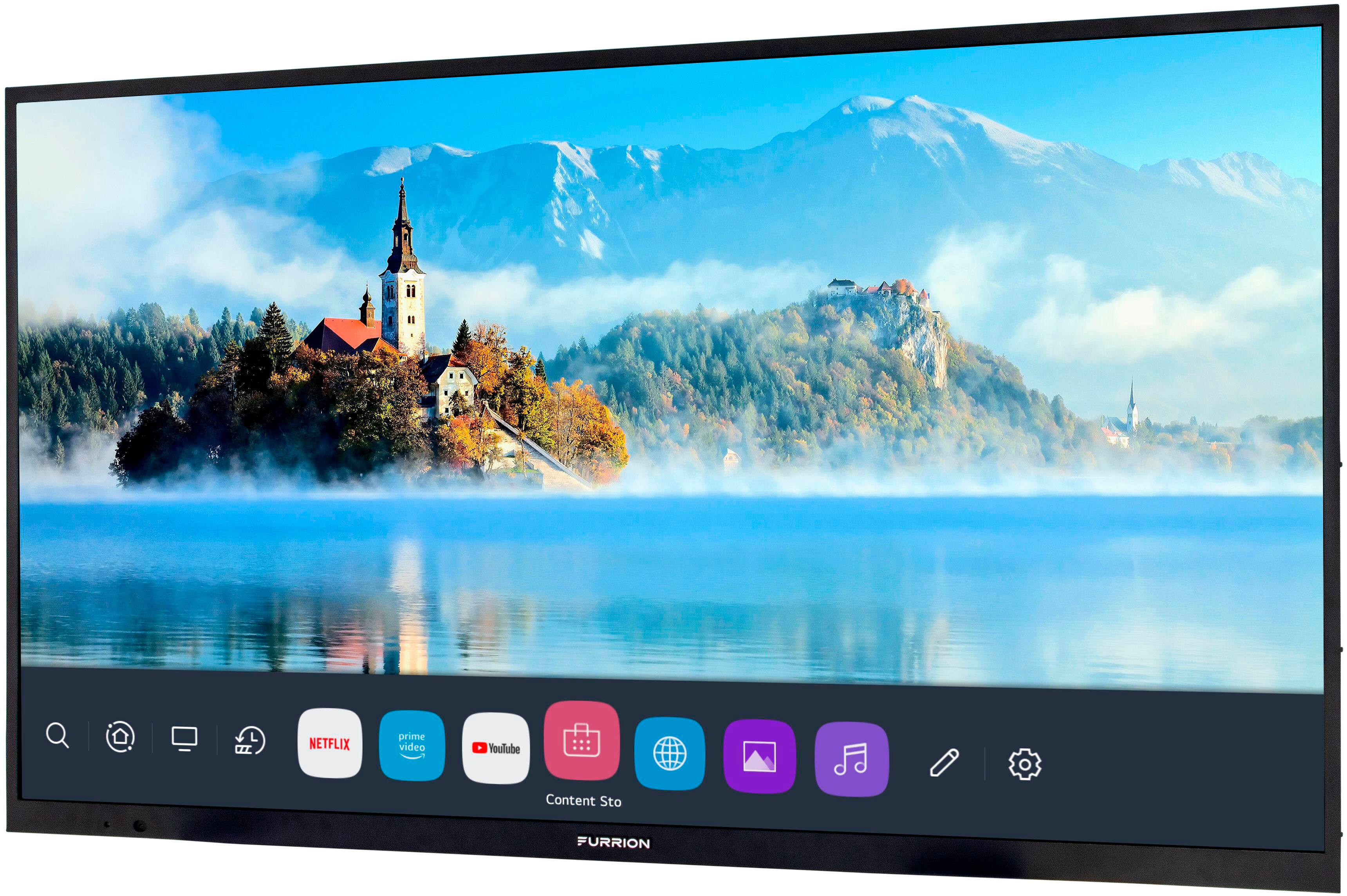 Left. Furrion - Aurora 65" Partial Sun Smart 4K UHD LED Outdoor TV - Black.
