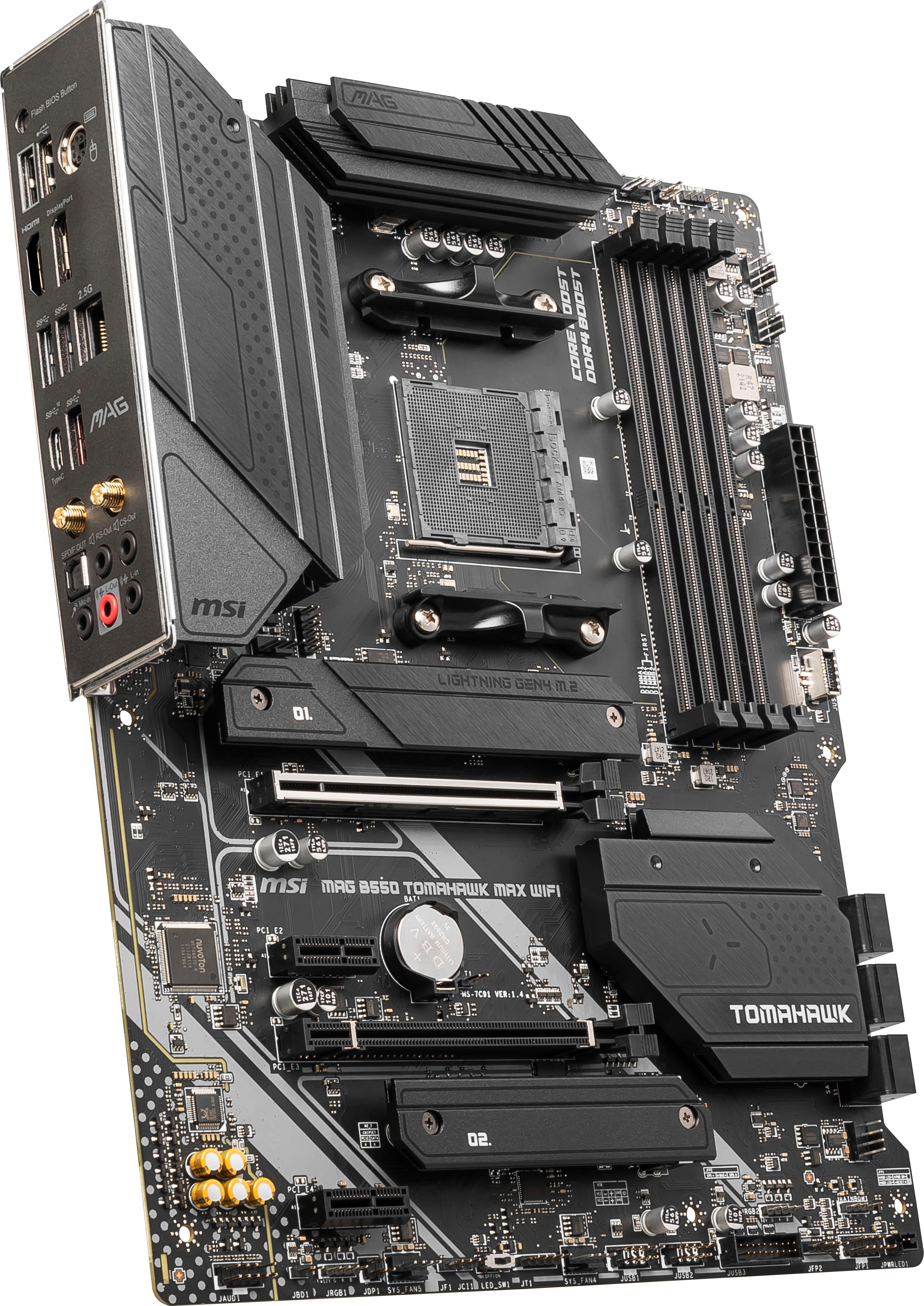 MSI MAG B550 TOMAHAWK Desktop Motherboard - AMD B550 Chipset - Socket AM4 -  ATX - B550TMHWK - Motherboards 