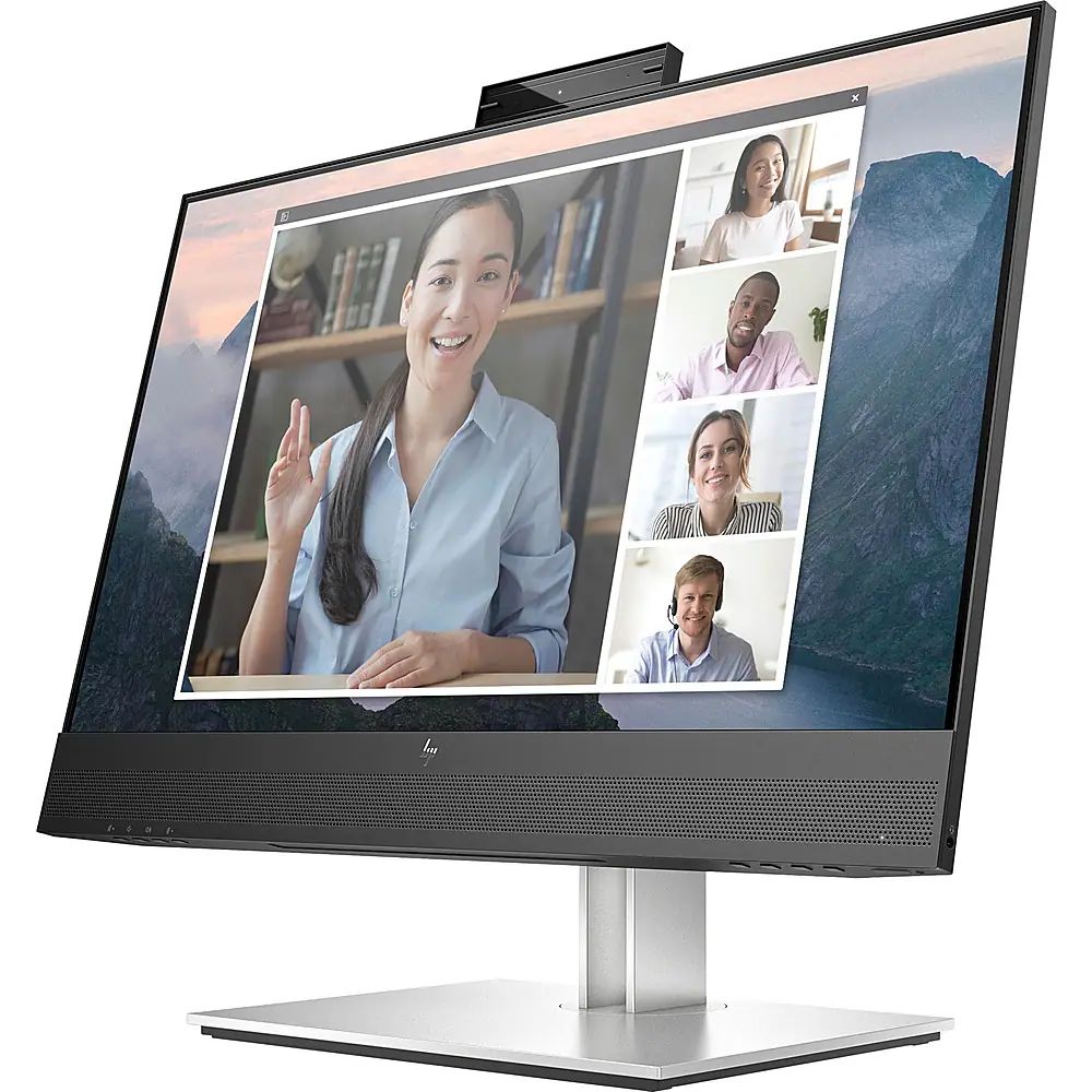 HP - E24mv G4 FHD Conferencing Monitor 23.8 LCD FHD - Black/Silver