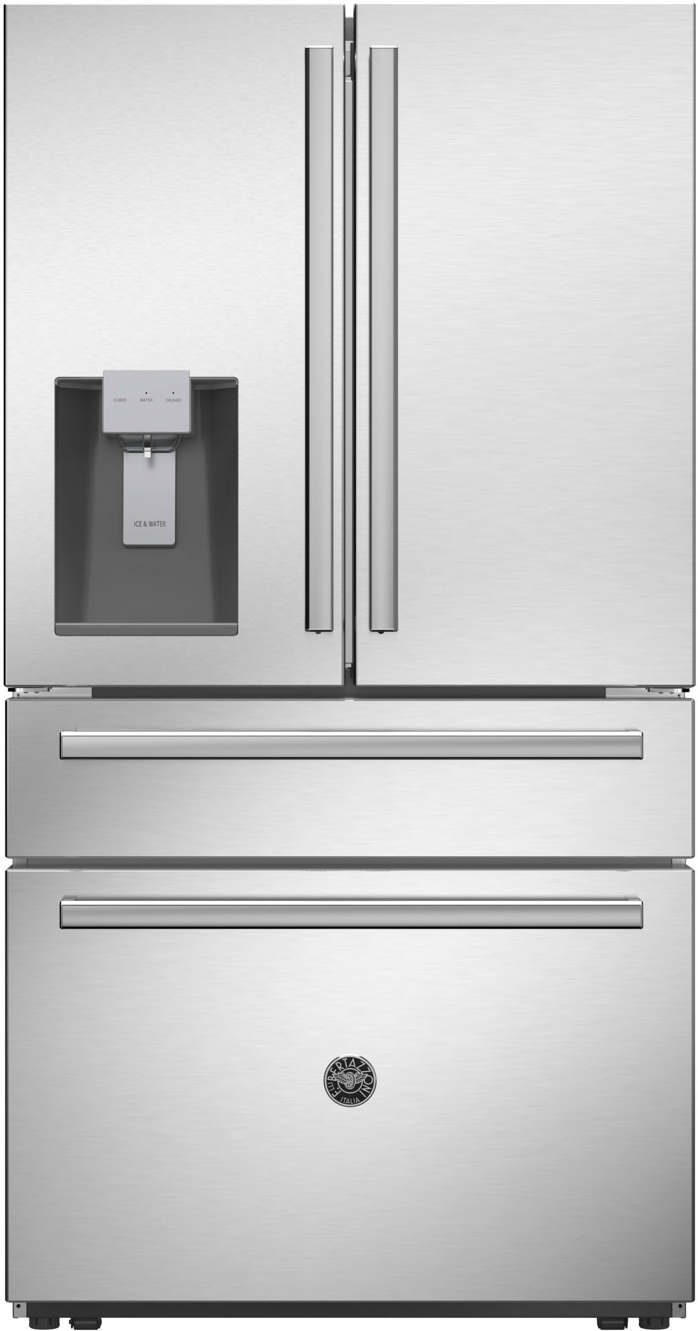 Bertazzoni - 21 cu. Ft. 2 Bottom-Freezer French Door Refrigerator with no-fingerprint treatment door finish - Stainless Steel