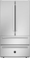 Bertazzoni - 21 Cu. Ft. 2 Bottom-Freezer French Door Refrigerator with Automatic Ice Maker - Stainless Steel