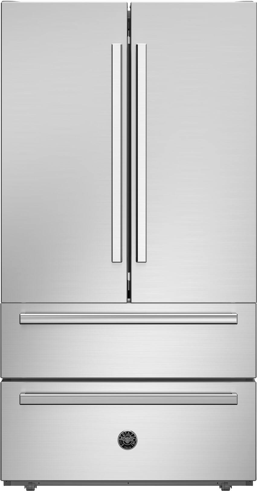 Bertazzoni - 21 Cu. Ft. 2 Bottom-Freezer French Door Refrigerator with Automatic Ice Maker - Stainless Steel