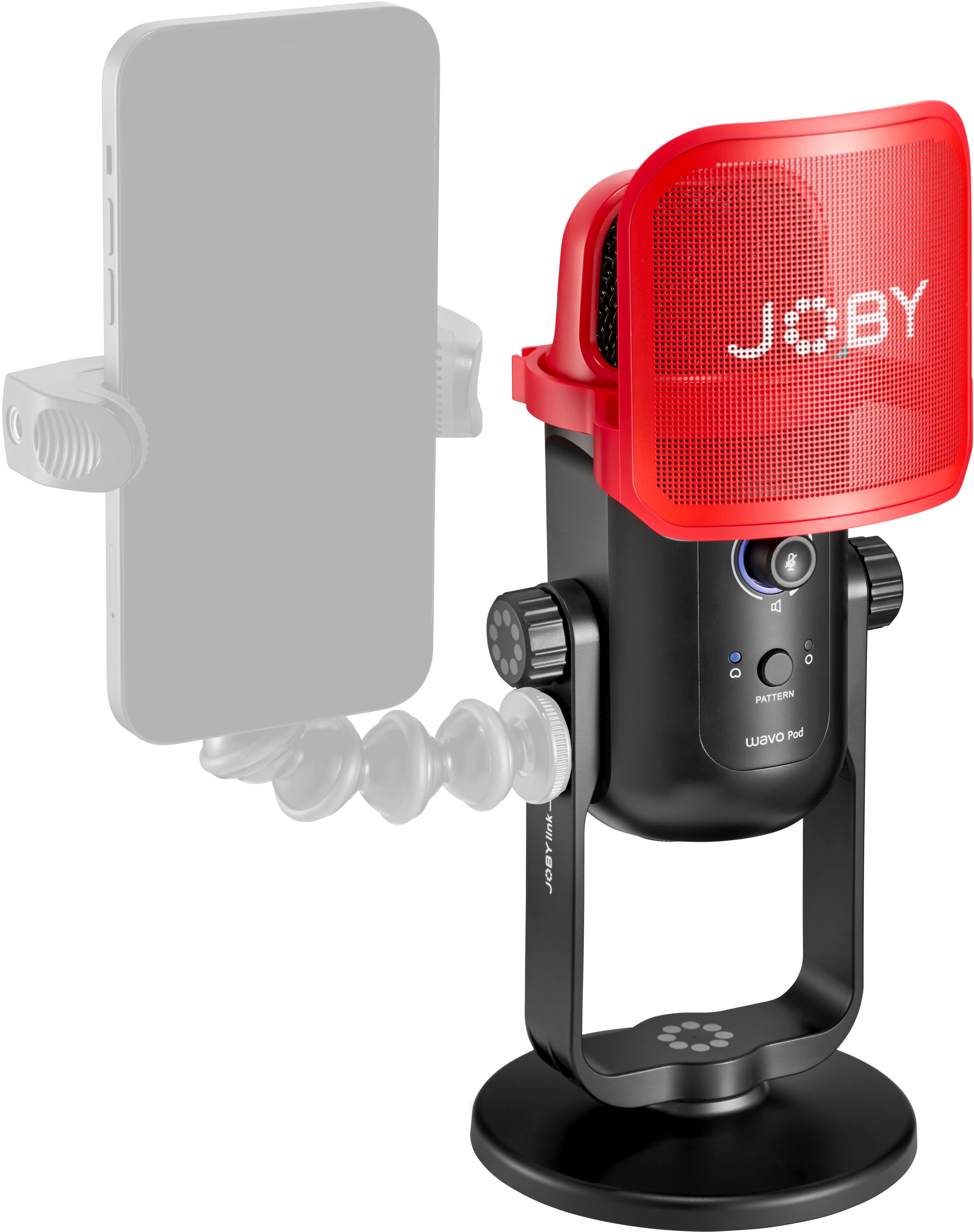 Left View: JOBY - Wavo Pod Wired USB Microphone Vlogging Kit