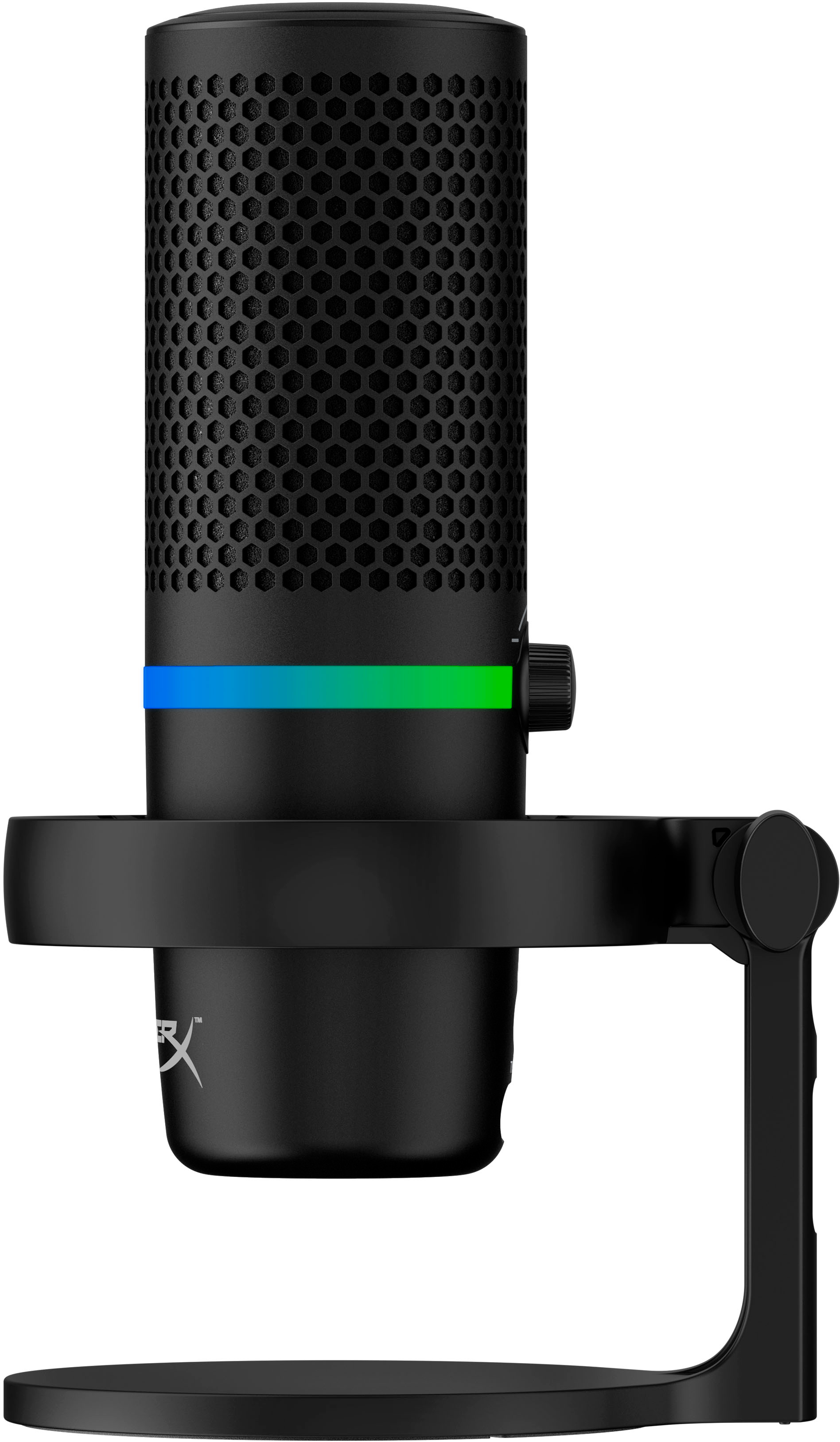Angle View: HyperX - Duocast Wired Cardioid Omnidirectional USB Condenser Microphone