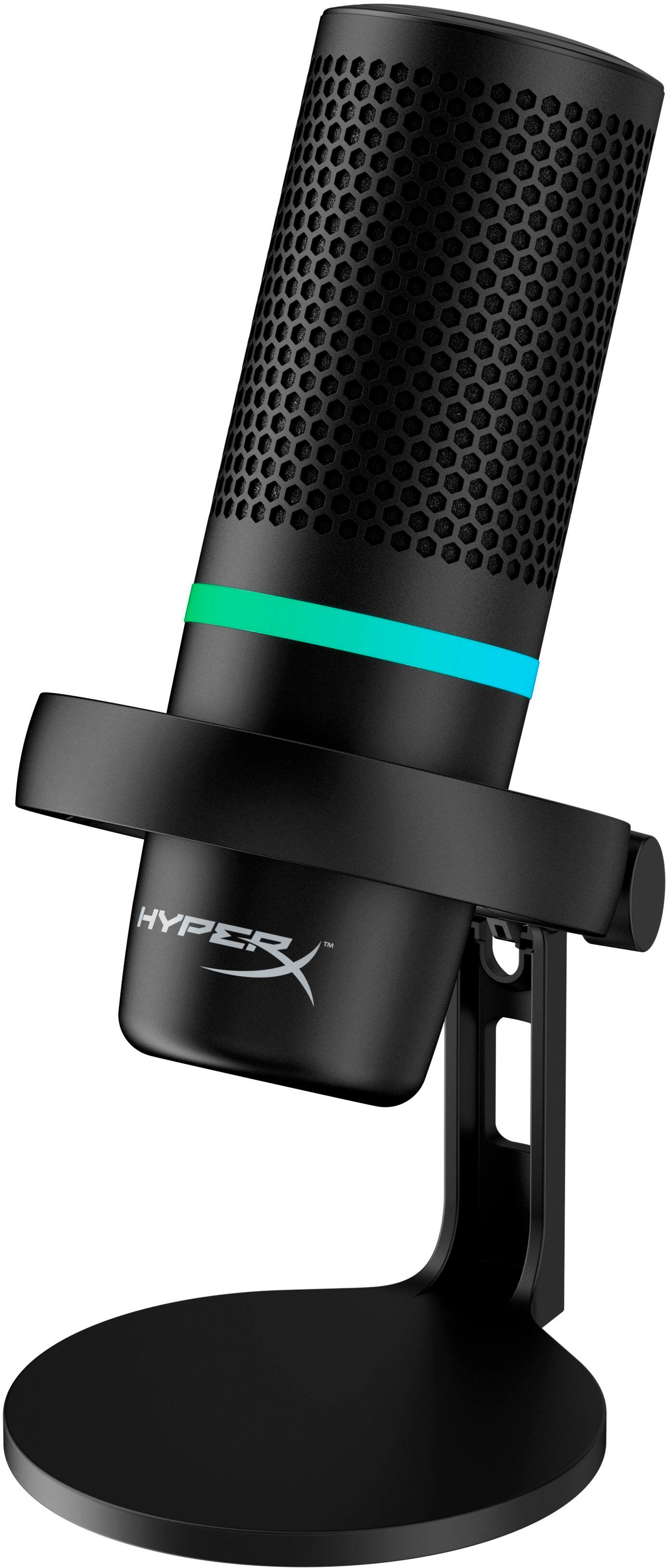 Alt View 11. HyperX - Duocast Wired Cardioid Omnidirectional USB Condenser Microphone - Black.