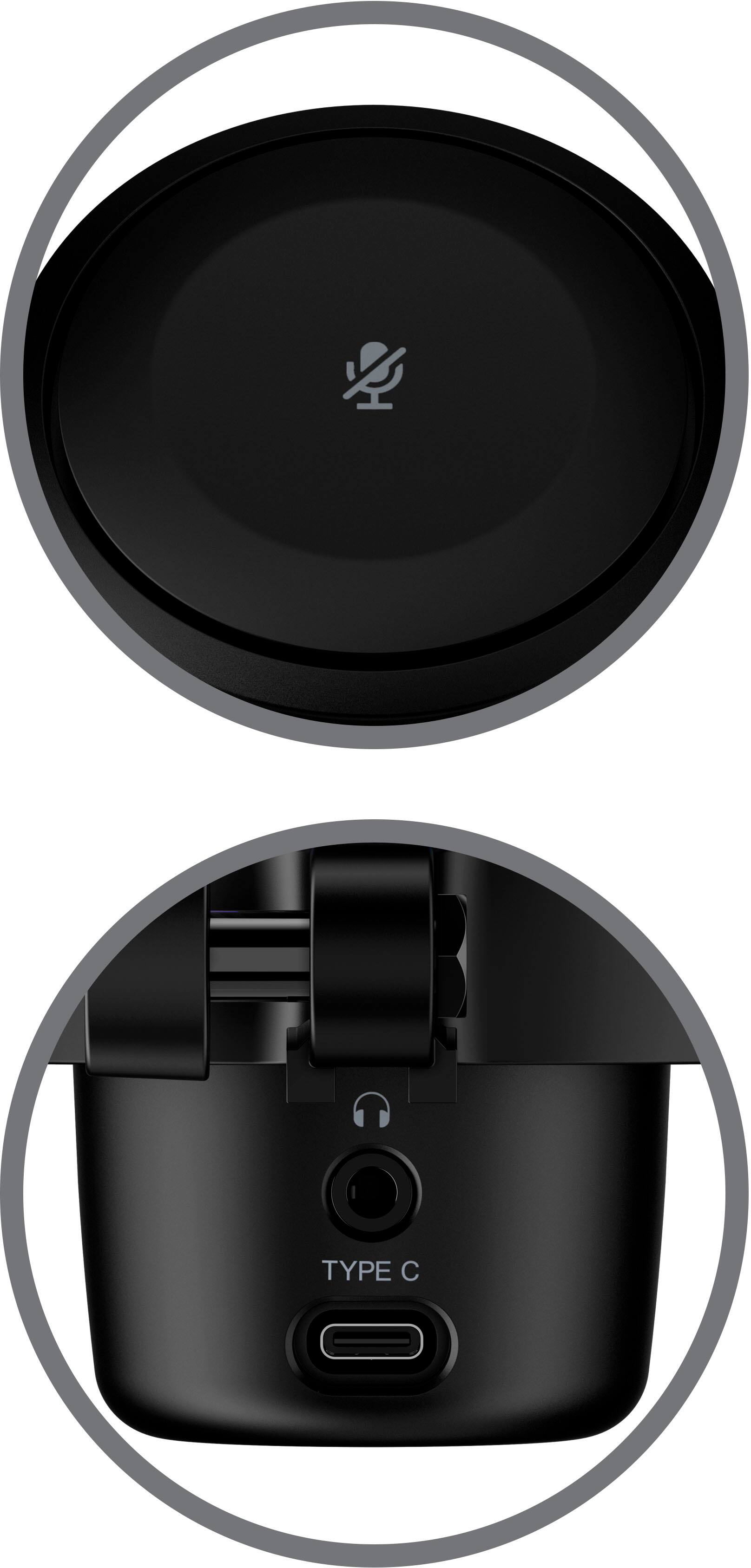 Alt View 12. HyperX - Duocast Wired Cardioid Omnidirectional USB Condenser Microphone - Black.