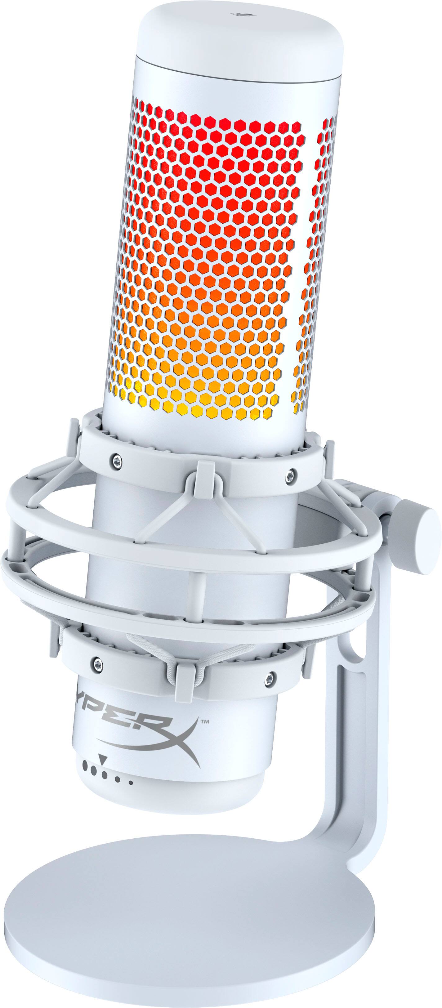 Alt View 11. HyperX - QuadCast S Wired Multi-Pattern USB Electret Condenser Microphone - White.