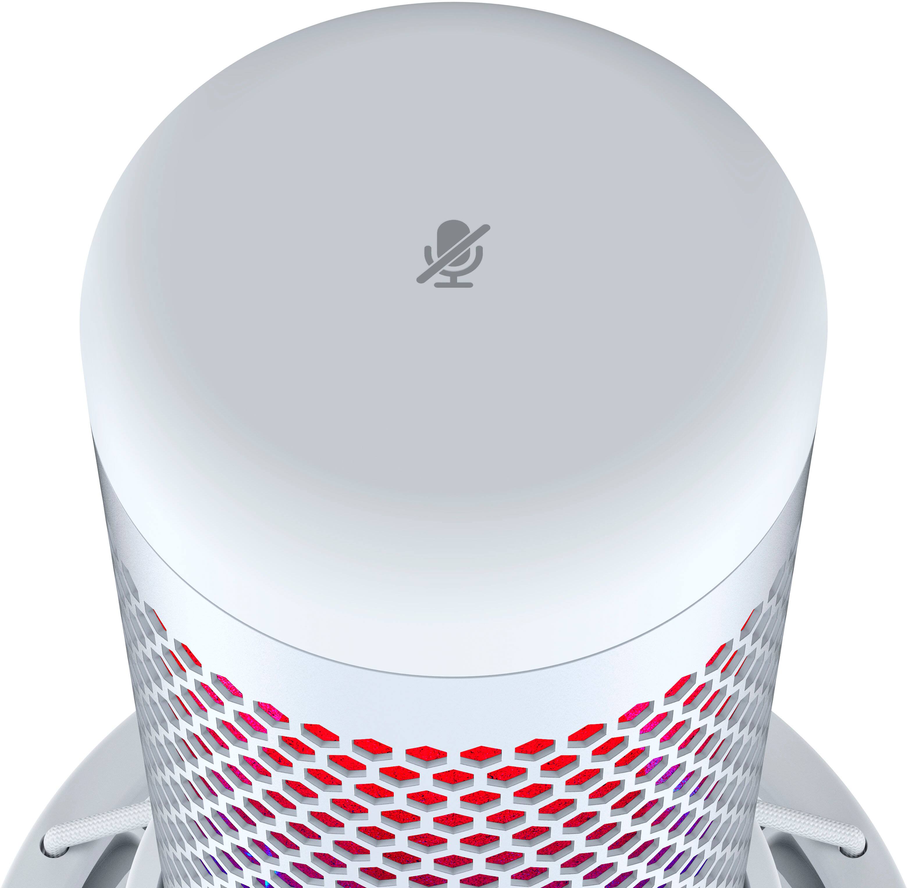 Alt View 12. HyperX - QuadCast S Wired Multi-Pattern USB Electret Condenser Microphone - White.