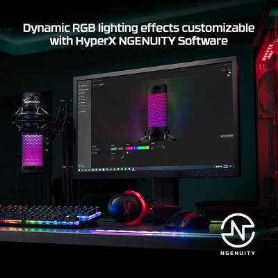 HyperX QuadCast S Wired Multi Pattern USB Electret Condenser HyperX QuadCast S Wired Multi Pattern USB Electret Condenser
