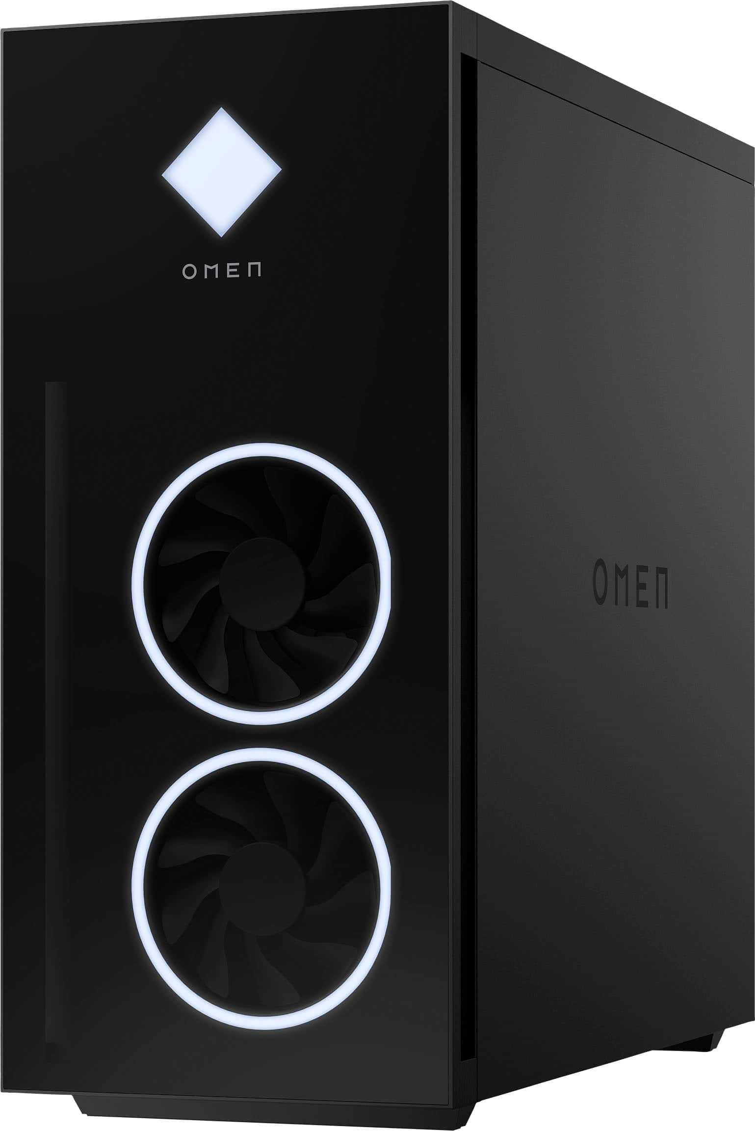 Angle. HP OMEN - 40L Gaming Desktop - Intel Core i7-12700KF - HyperX 16GB Memory - NVIDIA GeForce RTX 3060 Ti - 1TB SSD - Nightfall Black.