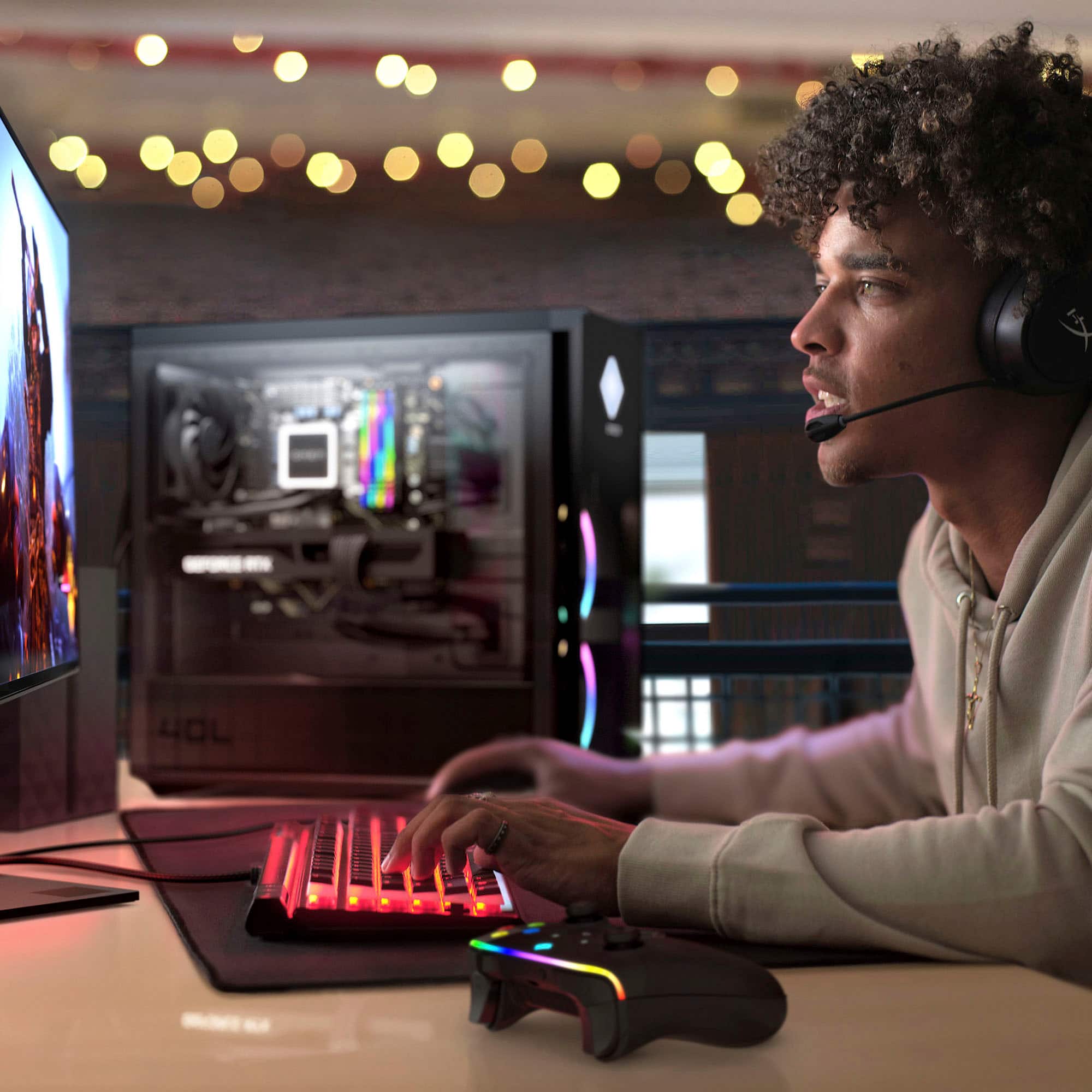 Alt View 15. HP OMEN - 40L Gaming Desktop - Intel Core i7-12700KF - HyperX 16GB Memory - NVIDIA GeForce RTX 3060 Ti - 1TB SSD - Nightfall Black.