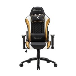 X Rocker - Agility Jr. Gaming Chair - Black and Gold - Front_Zoom