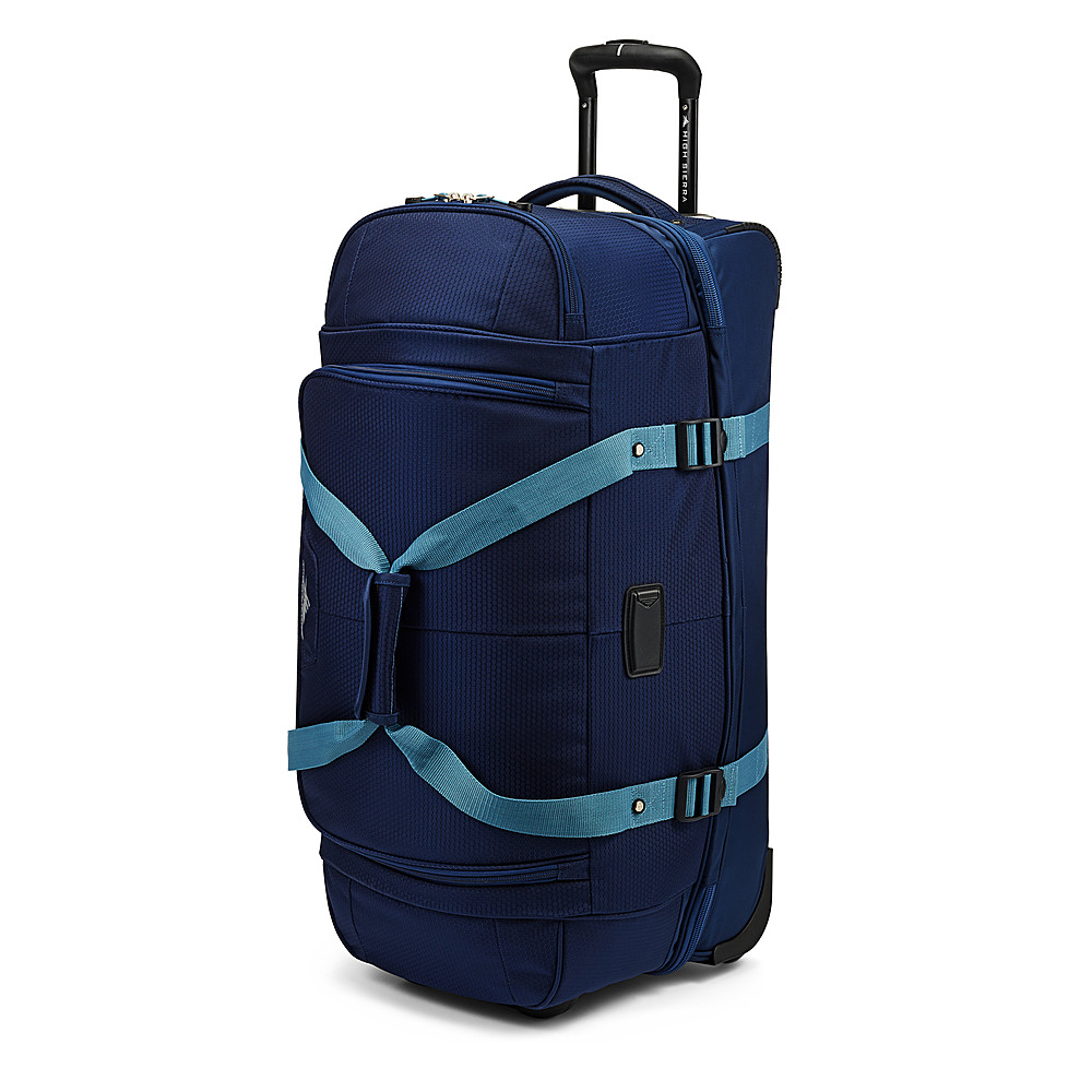 Hurley Rolling Duffel Bag Oversized Suitcase Luggage Gradient Blue and  black