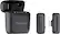 Front. Aluratek - Wireless Vlogging Lapel Microphone with Charging Case for USB-C Connector - Black.
