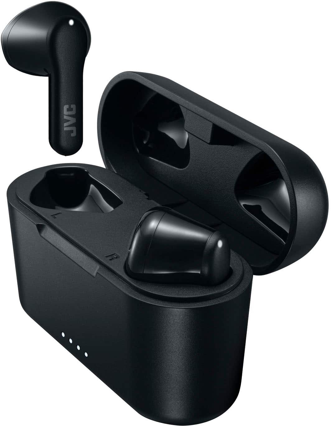 Angle. JVC - True Wireless Headphones Earbud Style - Black.