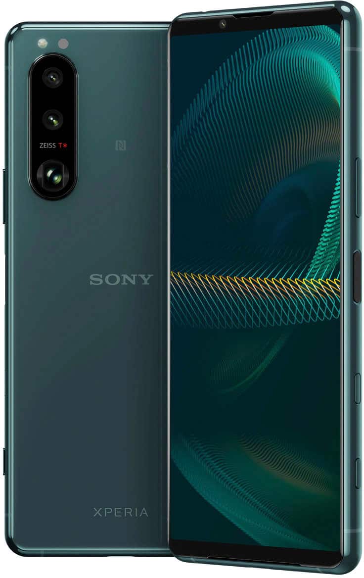 Angle. Sony - Xperia 5 III 5G 128GB (Unlocked) - Green.