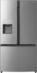 Insignia™ - 25.4 Cu. Ft. French Door Fingerprint-Resistant Refrigerator - Stainless steel - Front_Zoom
