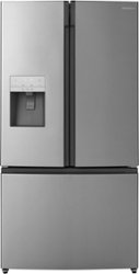 Insignia™ - 20.1 Cu. Ft. French Door Counter-Depth Fingerprint-Resistant Refrigerator - Stainless steel - Front_Zoom