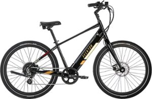 Aventon - Pace 500.2 Step-Over Ebike w/ 40 mile Max Operating Range and 28 MPH Max Speed - Large - Midnight Black - Front_Zoom