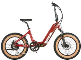 Aventon - Sinch Step-Through Foldable Ebike w/ 40 mile Max Operating Range and 20 MPH Max Speed - Bonfire Red - Front_Zoom