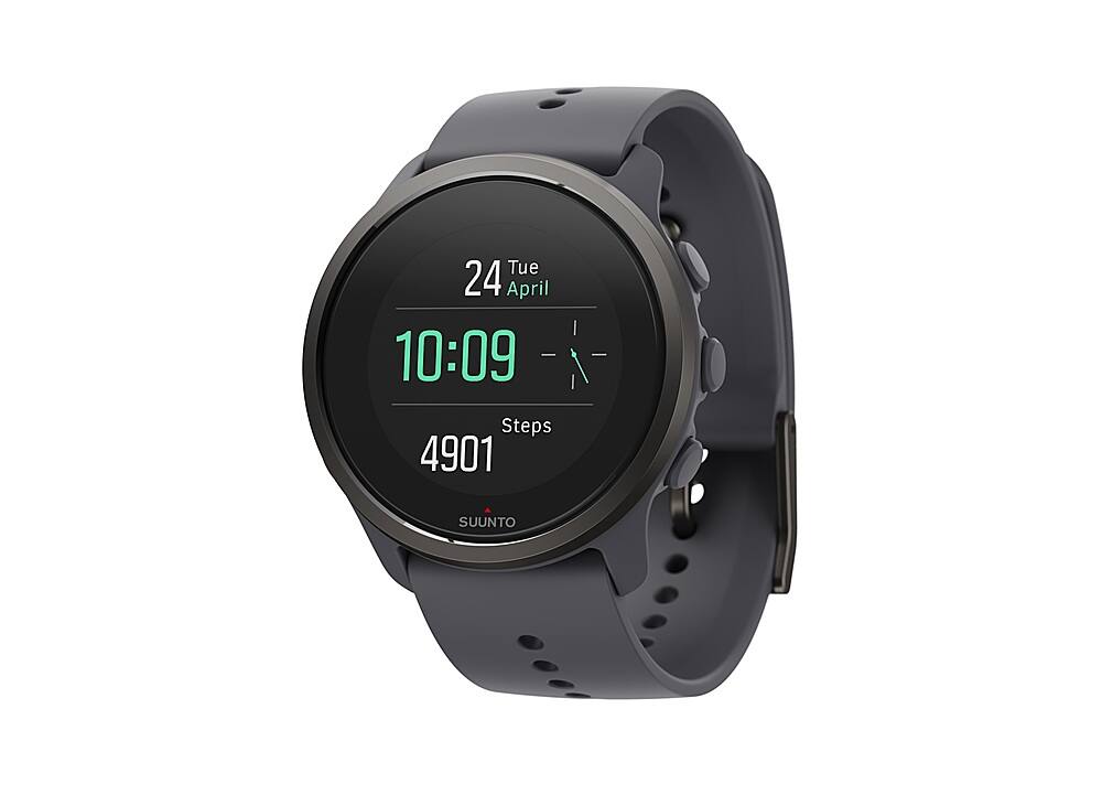 Angle View: SUUNTO - 5 Peak 43mm Lightweight Multi-Sport GPS Watch with Wrist Heart Rate - Dark Heather