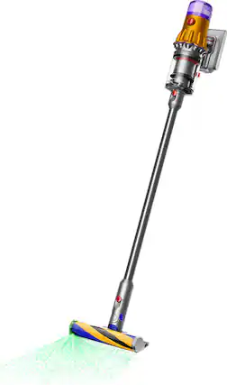 Angle. Dyson - V12 Detect Slim Cordless Vacuum with 8 accessories - Yellow/Iron.