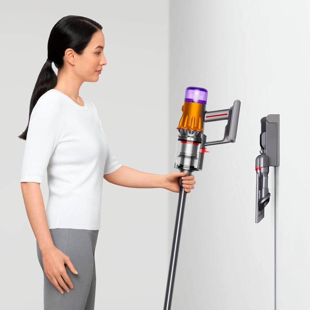 Alt View 18. Dyson - V12 Detect Slim Cordless Vacuum with 8 accessories - Yellow/Iron.