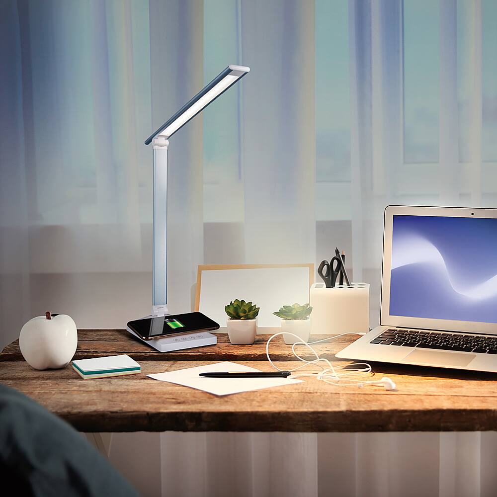 Best Buy OttLite Entice LED Desk Lamp with Qi and USB Charging