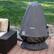 Left. Cuisinart - Chimenea Propane Fire Pit Cover - Gray.