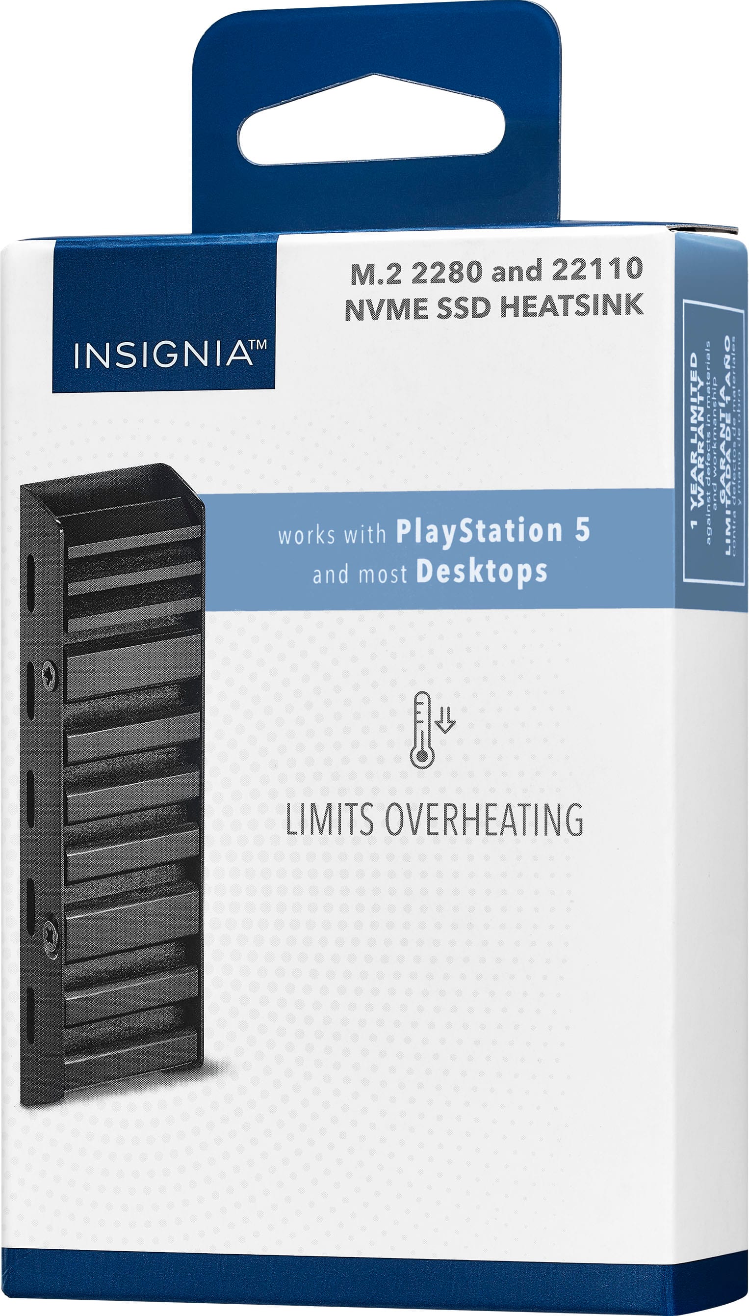 Alt View 18. Insignia™ - Heatsink Enclosure for M.2 NVMe SSDs and PS5 - Black.