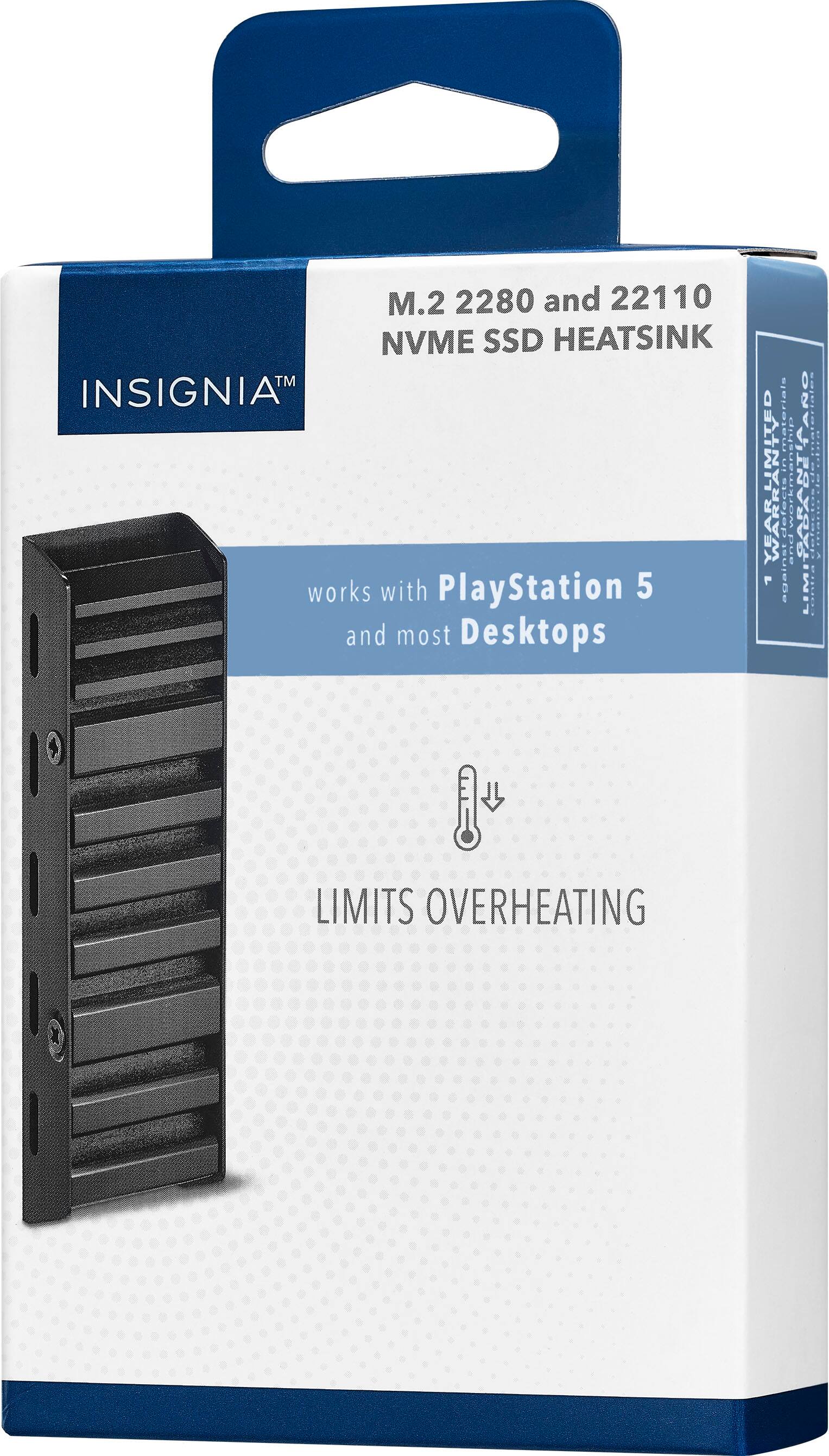 Alt View 18. Insignia™ - Heatsink Enclosure for M.2 NVMe SSDs and PS5 - Black.