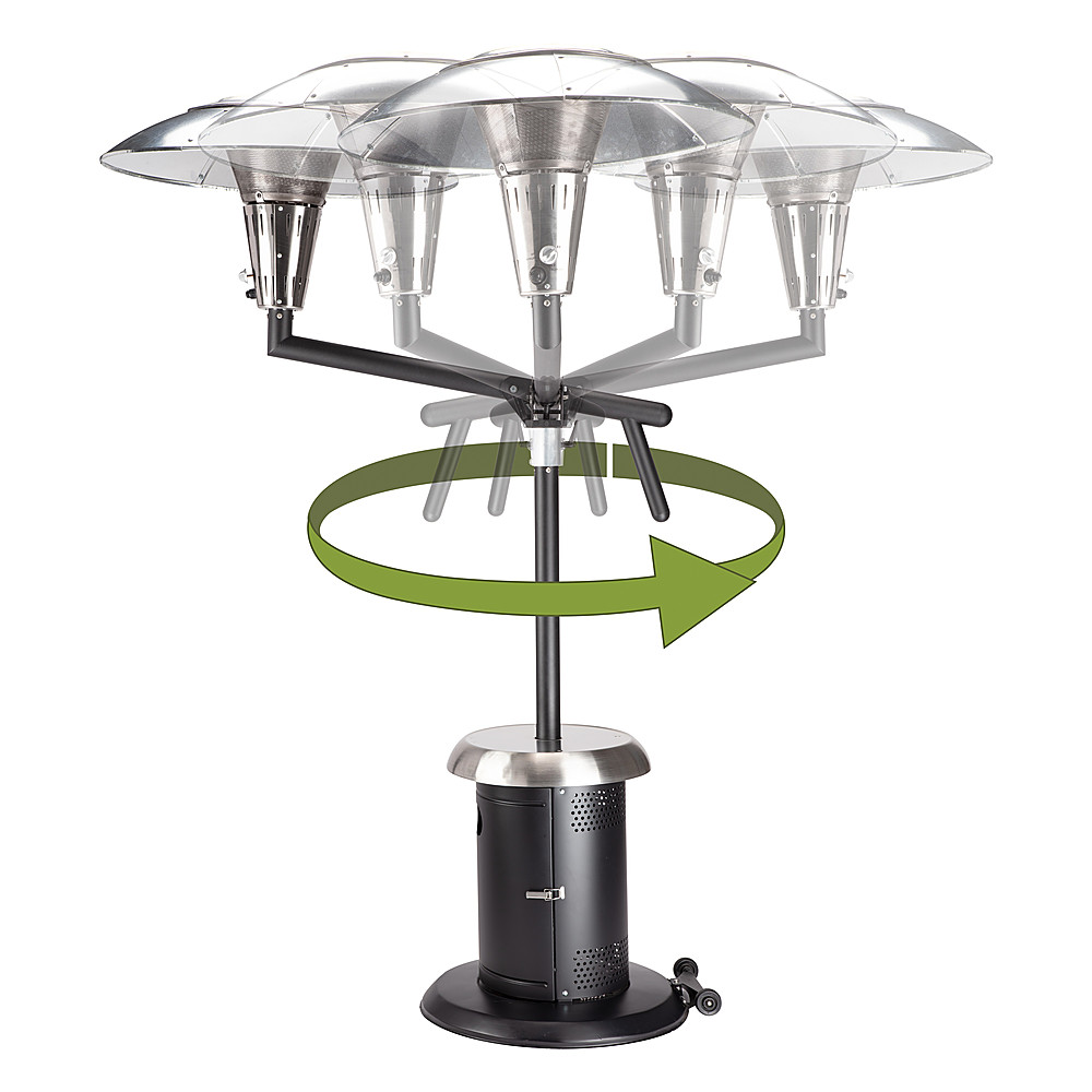 Left View: Cuisinart - Propane Patio Heater - Stainless Steel