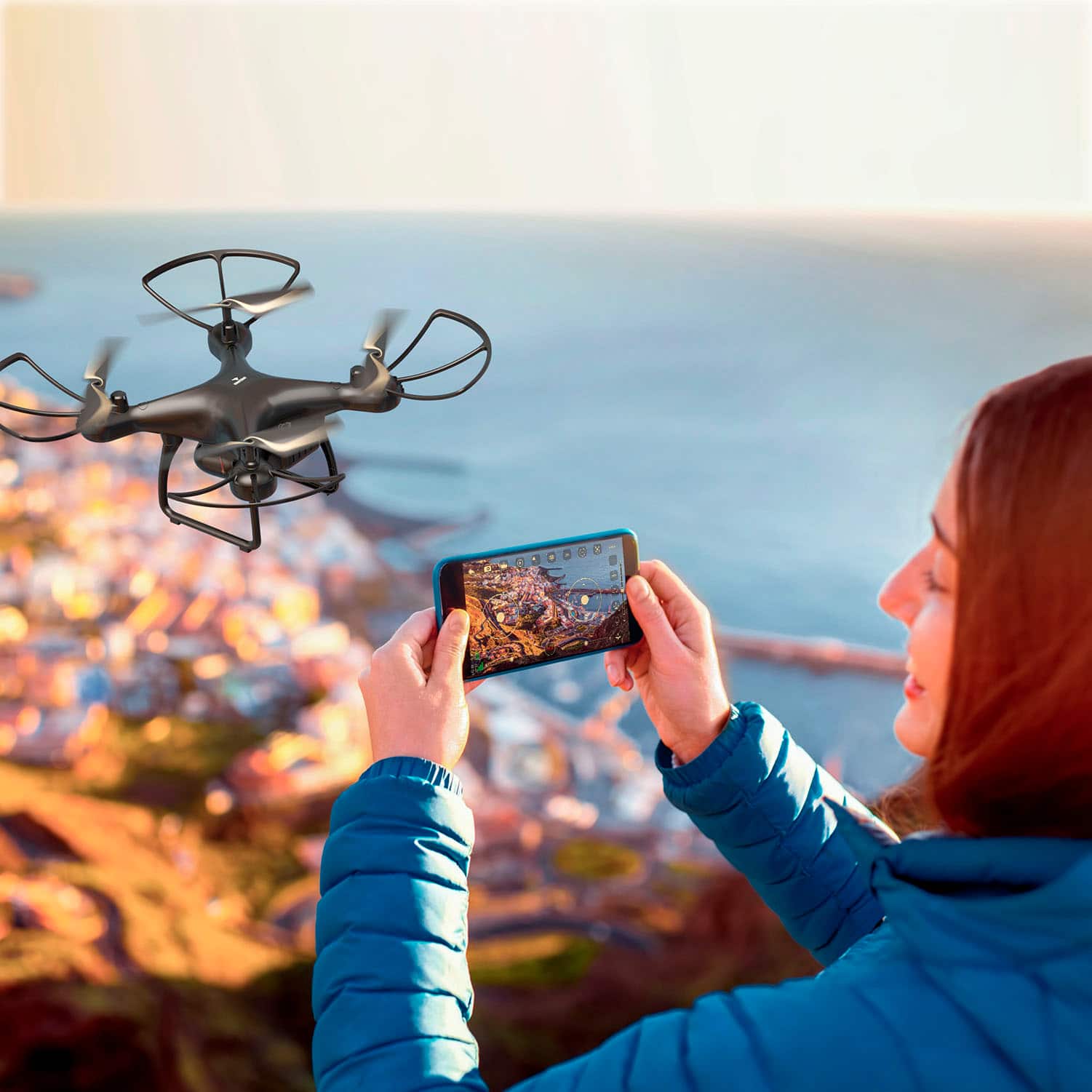 Alt View 15. Snaptain - SP680 2.7k Drone with Remote Control - Black.