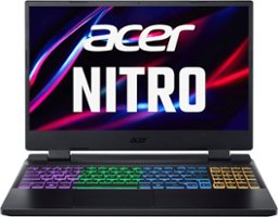 Acer - Nitro 5 - 15.6" FHD Gaming Laptop – Intel Core i5 – NVIDIA GeForce RTX 3050 Ti - 16GB DDR4 - 512GB Gen 4 SSD - Black - Front_Zoom