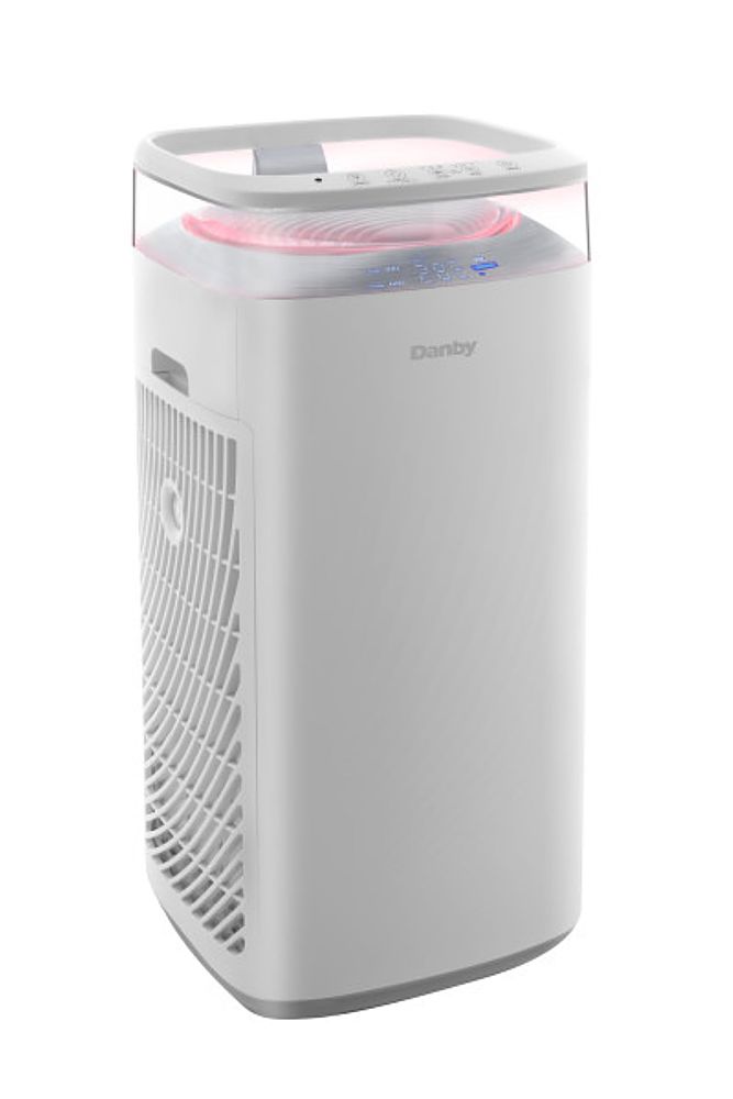 Angle View: Danby - DAP290BAW Air Purifier up to 450 sq. ft. - White