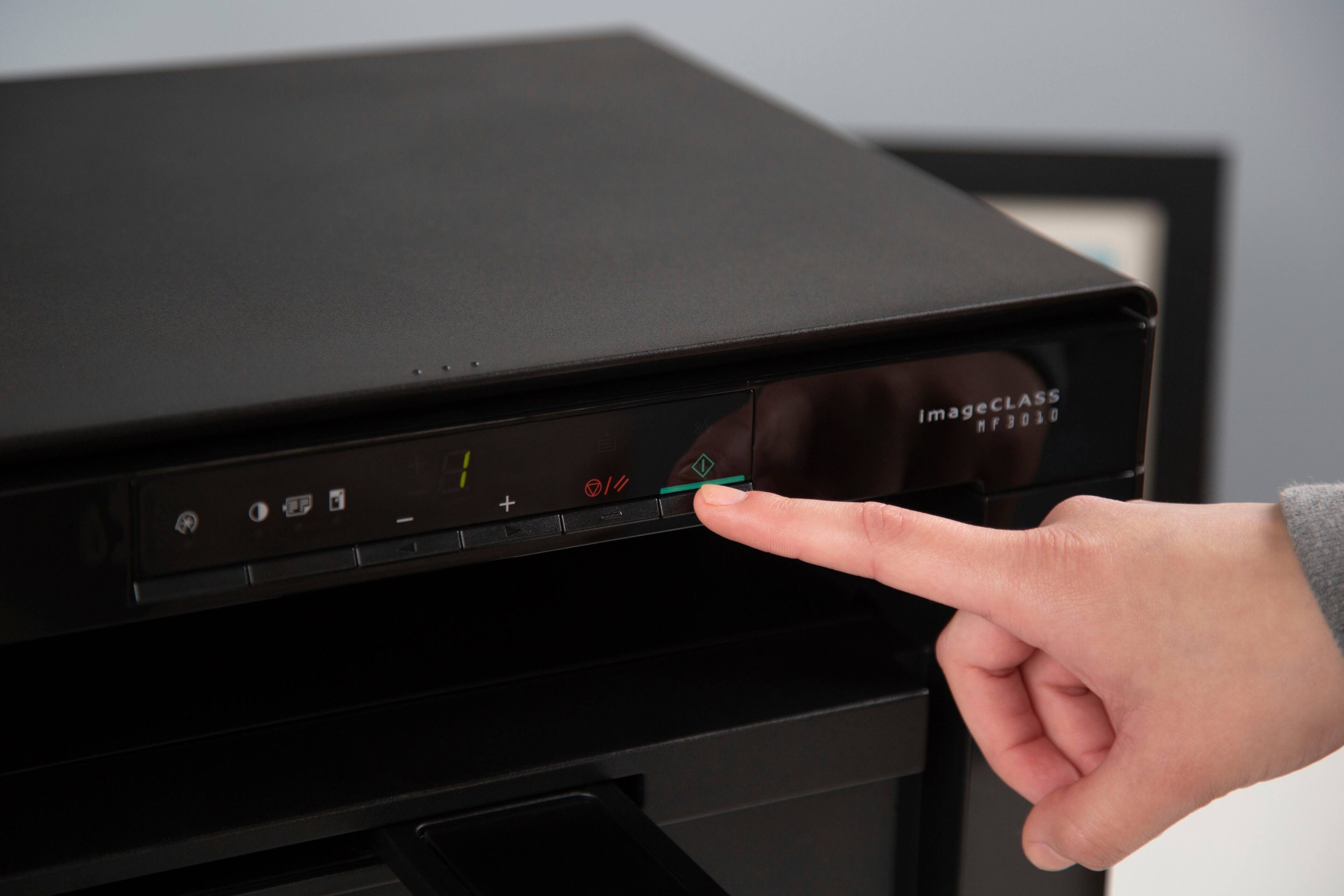 Alt View 19. Canon - imageCLASS MF3010VP Wired Black-and-White All-In-One Laser Printer - Black.