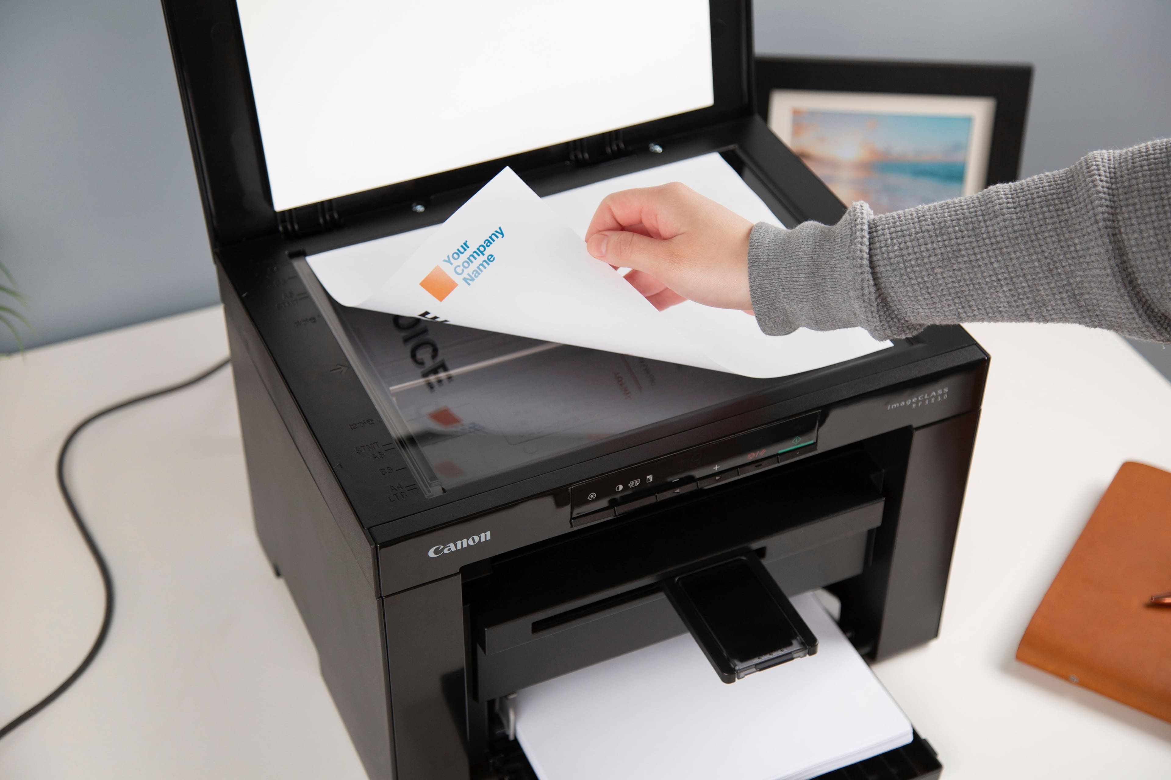 Alt View 26. Canon - imageCLASS MF3010VP Wired Black-and-White All-In-One Laser Printer - Black.