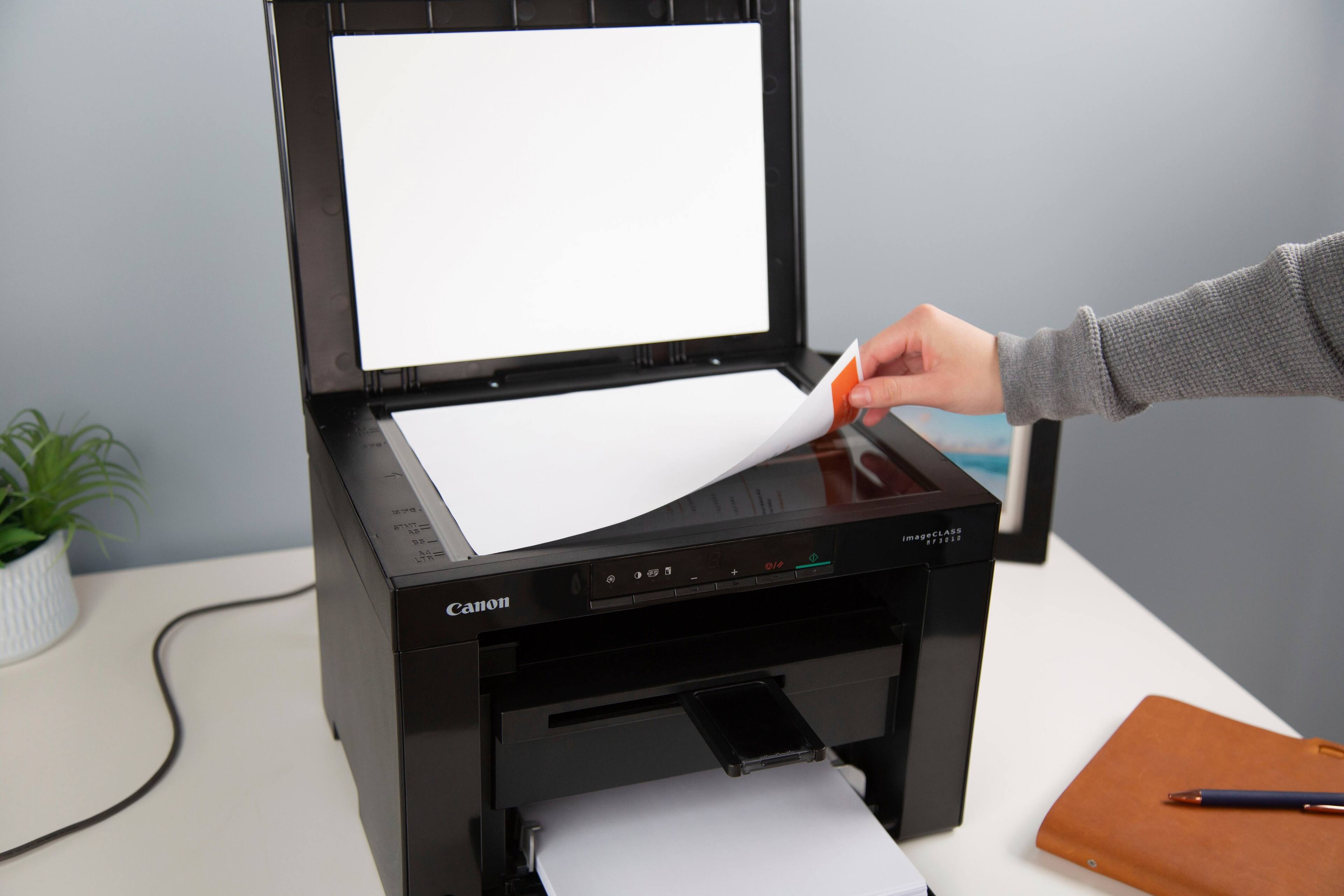 Alt View 30. Canon - imageCLASS MF3010VP Wired Black-and-White All-In-One Laser Printer - Black.