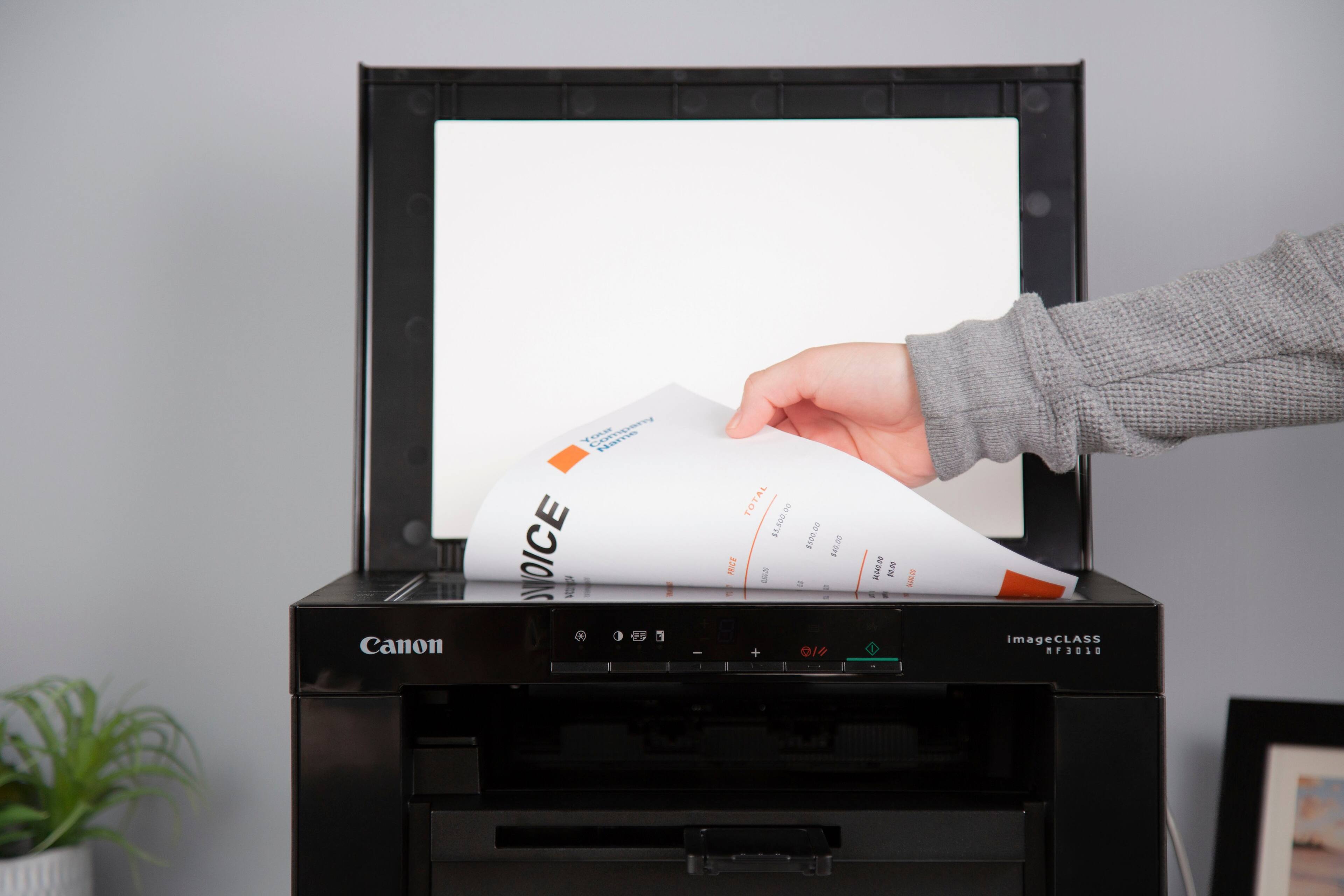 Alt View 33. Canon - imageCLASS MF3010VP Wired Black-and-White All-In-One Laser Printer - Black.