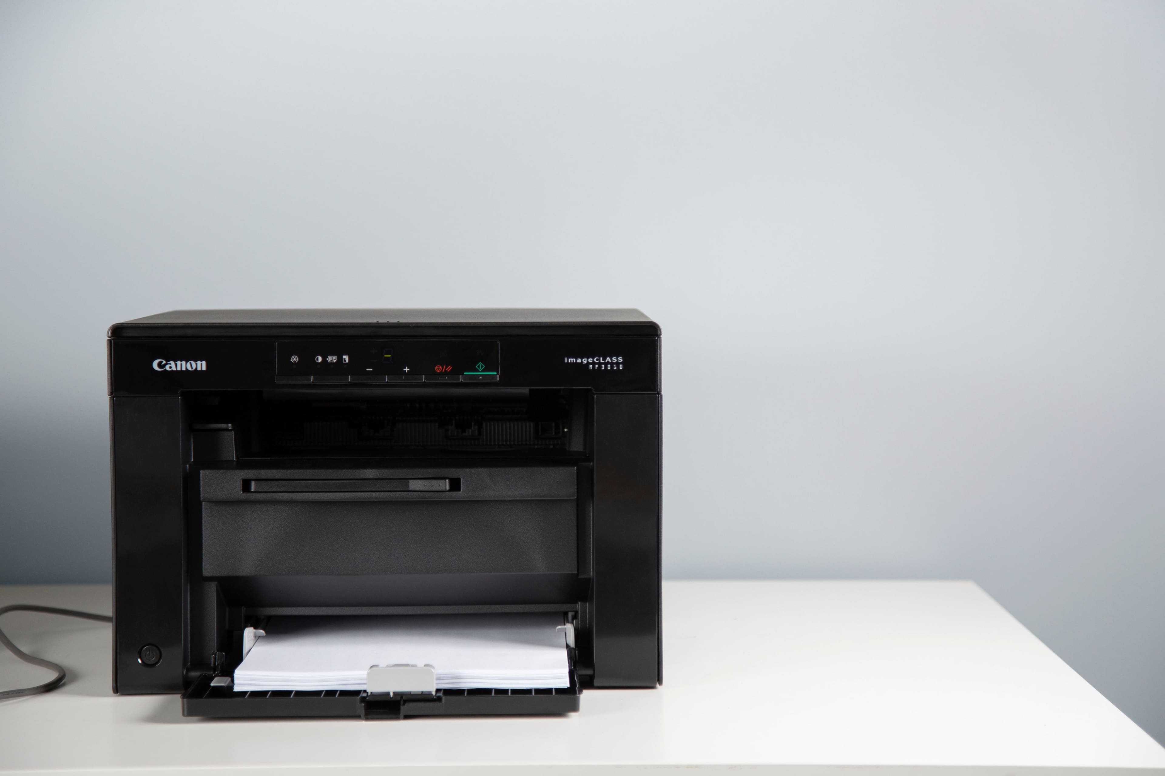 Alt View 35. Canon - imageCLASS MF3010VP Wired Black-and-White All-In-One Laser Printer - Black.