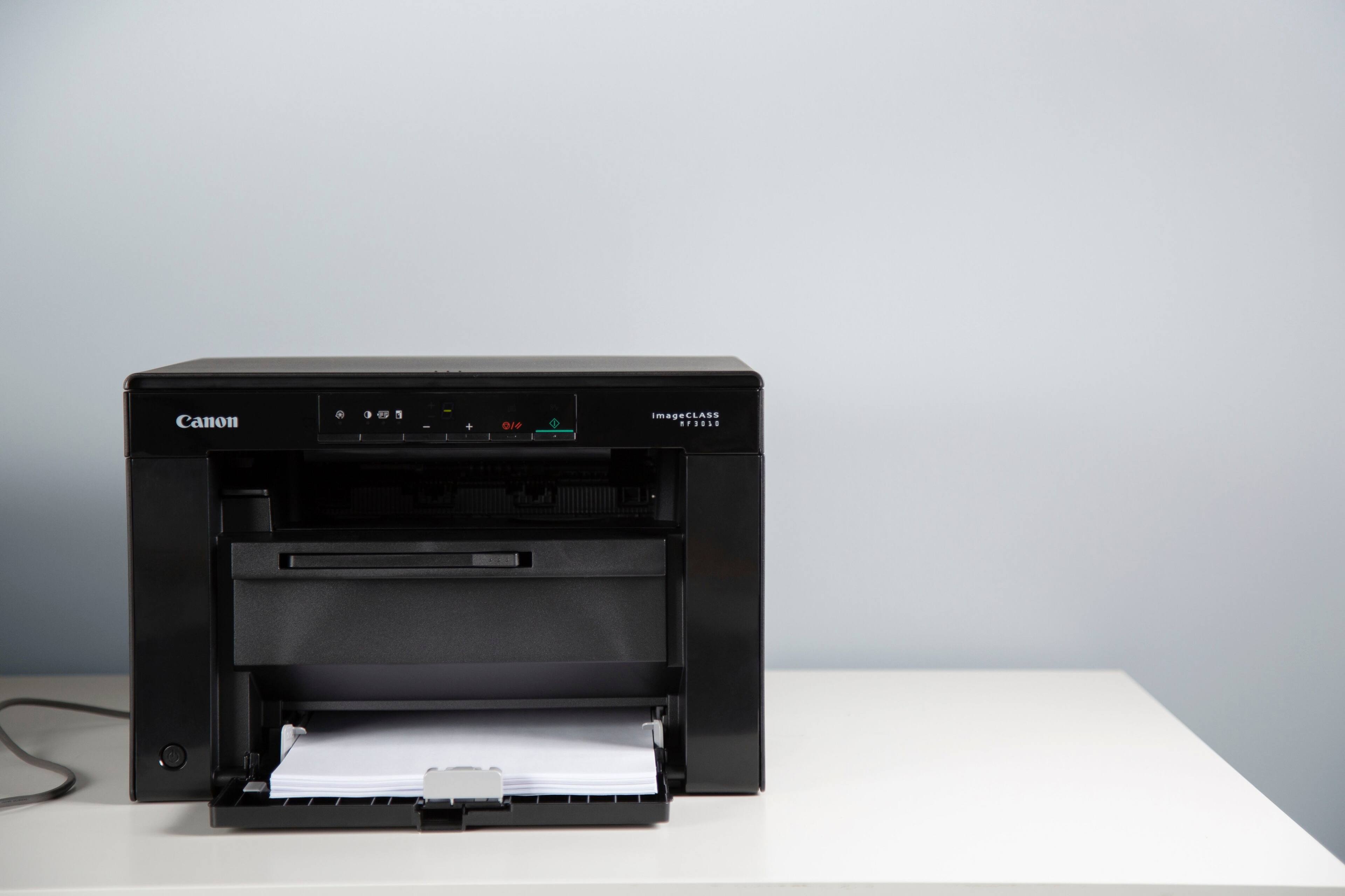 Alt View 35. Canon - imageCLASS MF3010VP Wired Black-and-White All-In-One Laser Printer - Black.