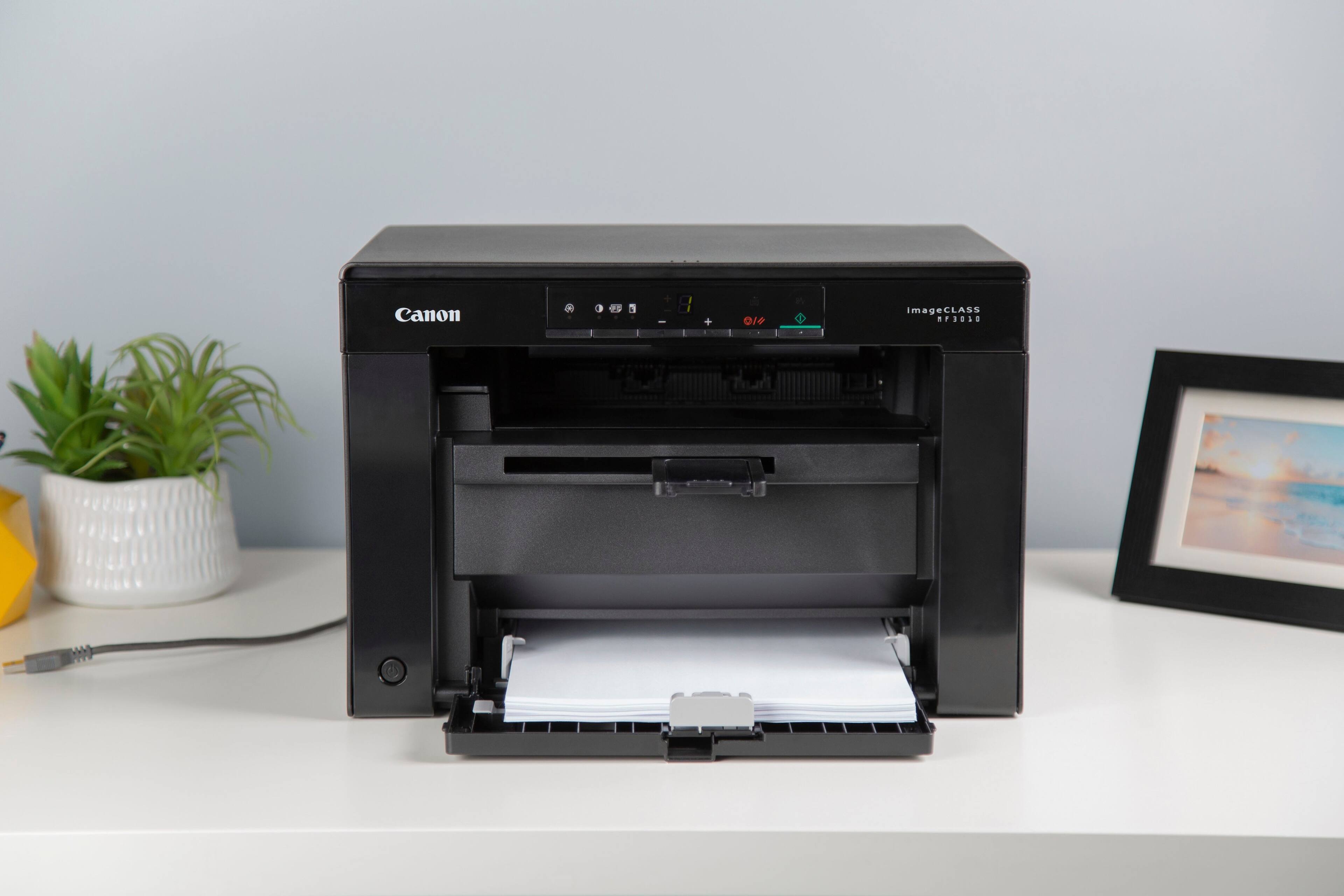 Alt View 36. Canon - imageCLASS MF3010VP Wired Black-and-White All-In-One Laser Printer - Black.