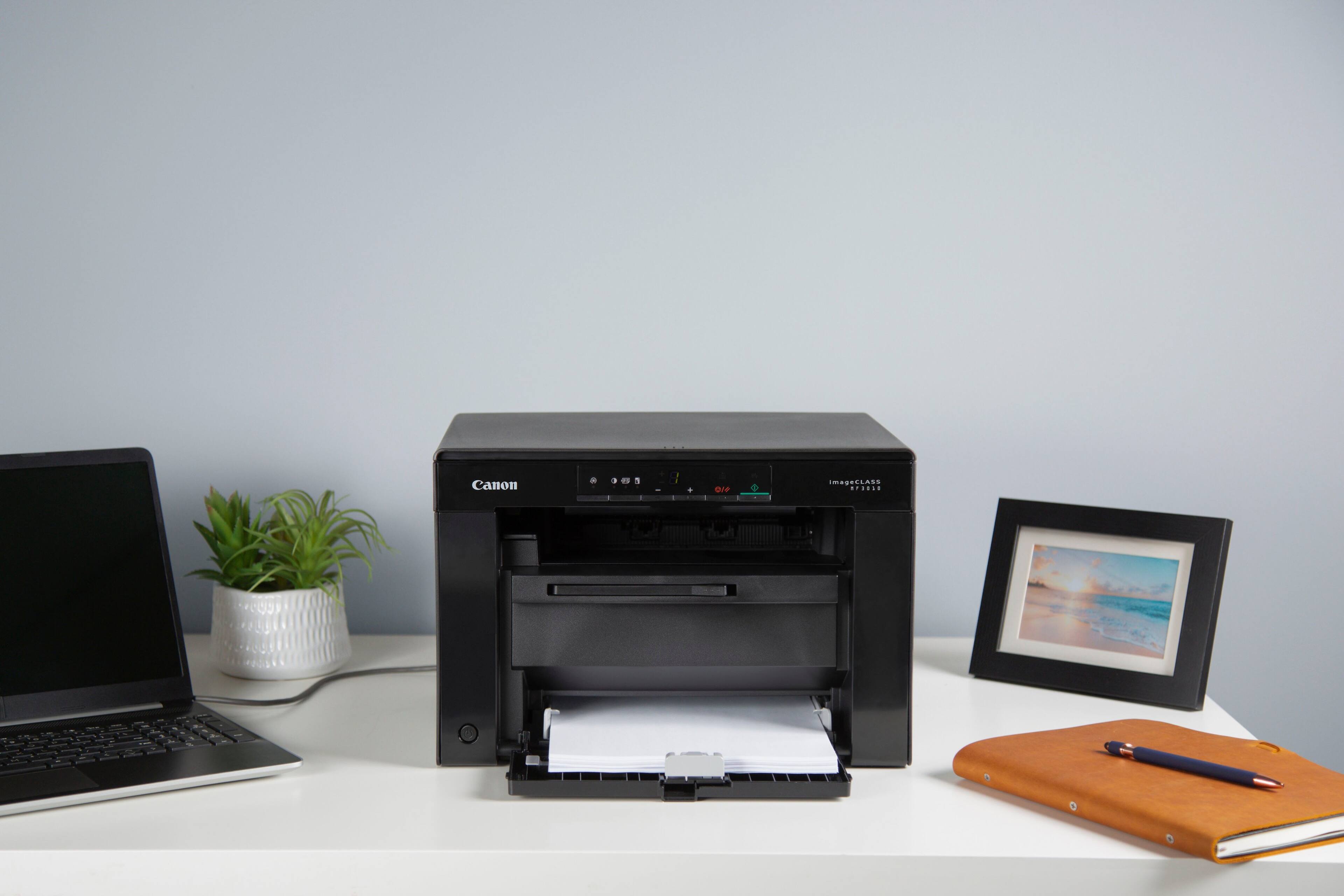 Alt View 37. Canon - imageCLASS MF3010VP Wired Black-and-White All-In-One Laser Printer - Black.