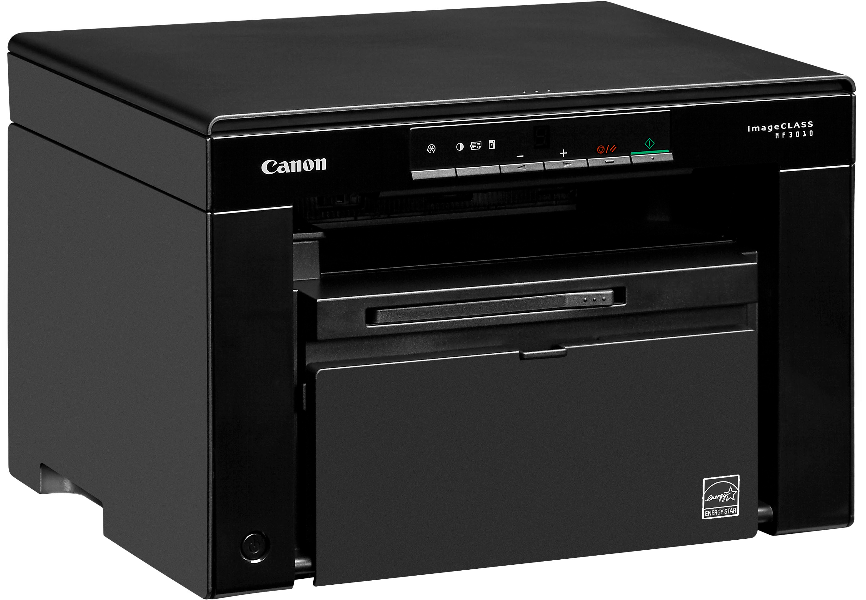 Angle View: Canon - imageCLASS MF3010VP Wired Black-and-White All-In-One Laser Printer - Black