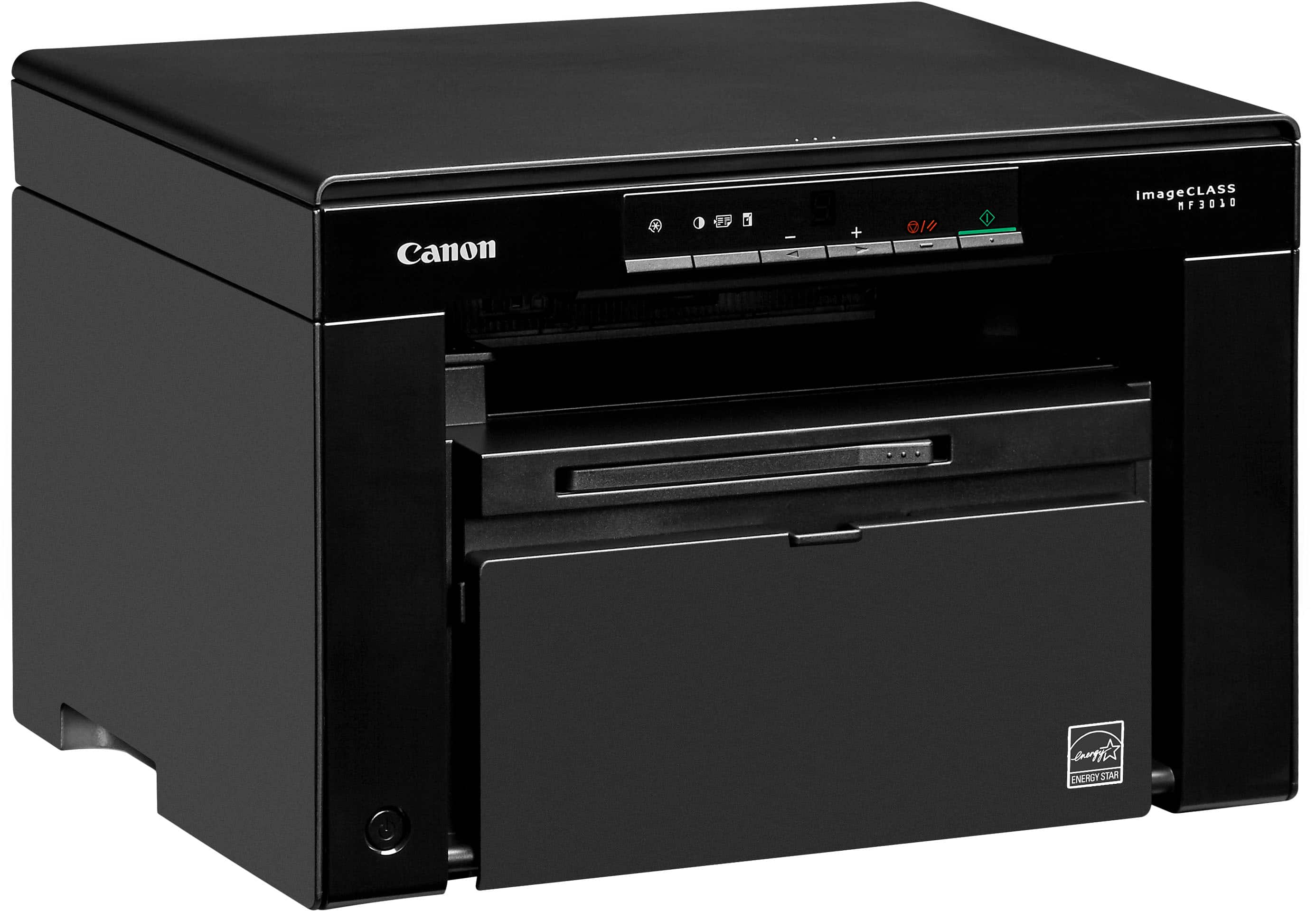 Angle. Canon - imageCLASS MF3010VP Wired Black-and-White All-In-One Laser Printer - Black.