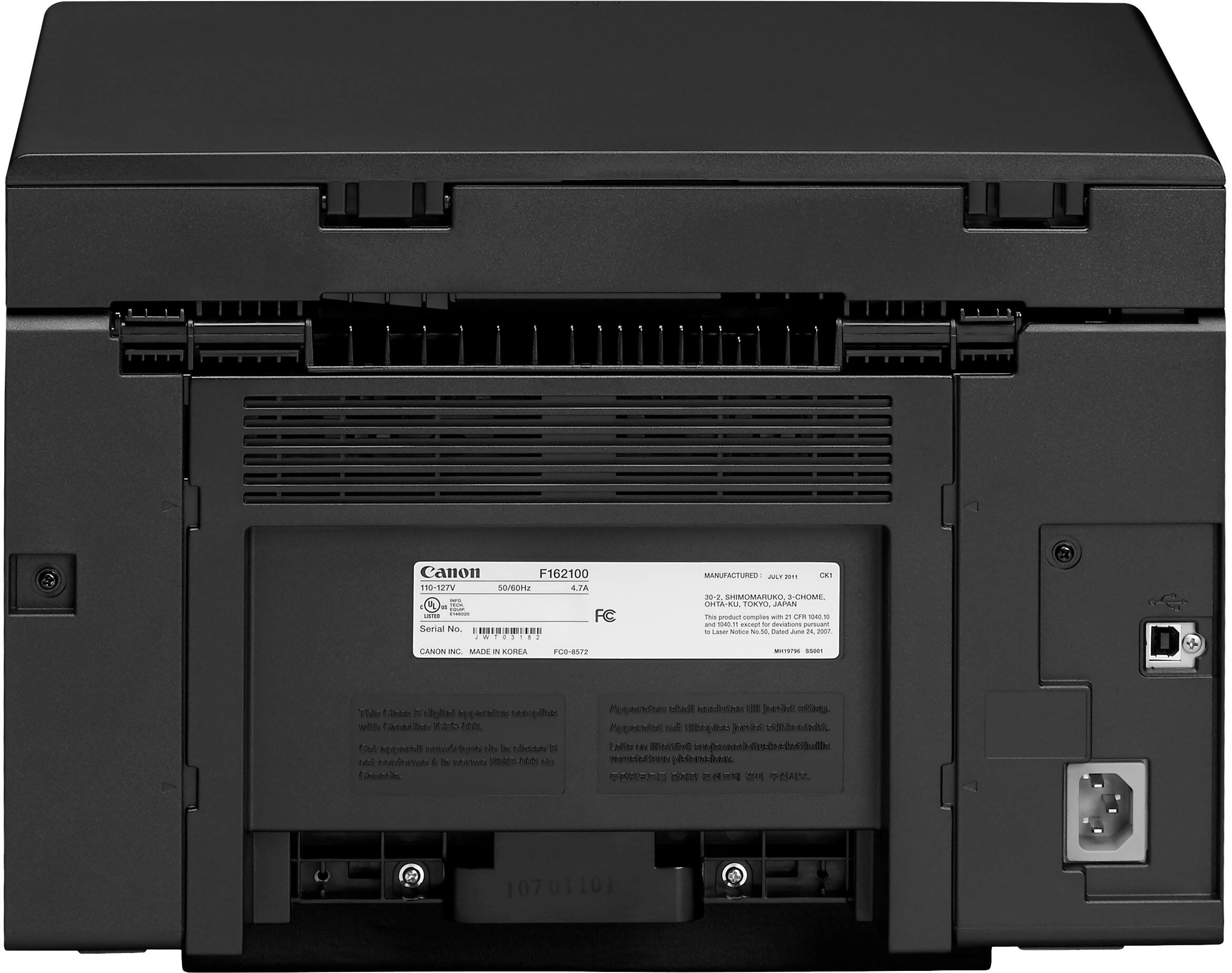 Alt View 12. Canon - imageCLASS MF3010VP Wired Black-and-White All-In-One Laser Printer - Black.